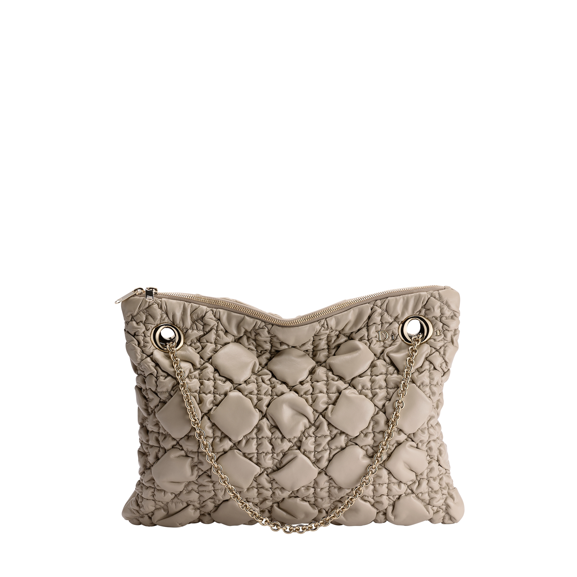  Sand-Colored Puffy Macrocannage Calfskin