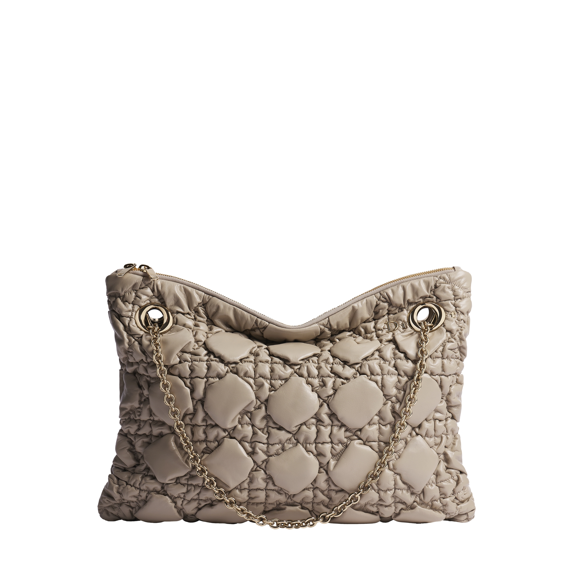  Sand-Colored Puffy Macrocannage Calfskin