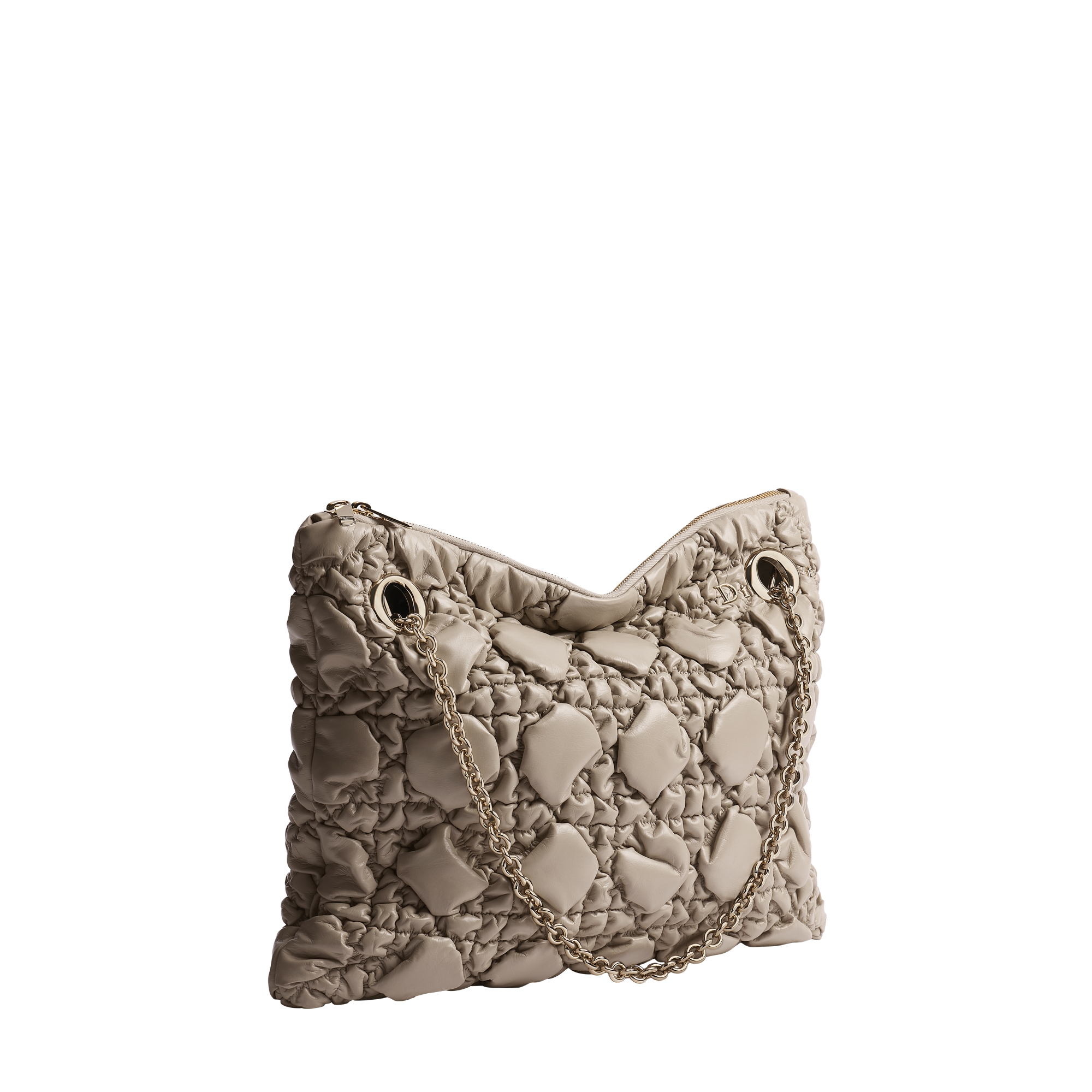 Medium Dior Milly-La-Forêt Bag Sand-Colored Puffy Macrocannage Calfskin E03