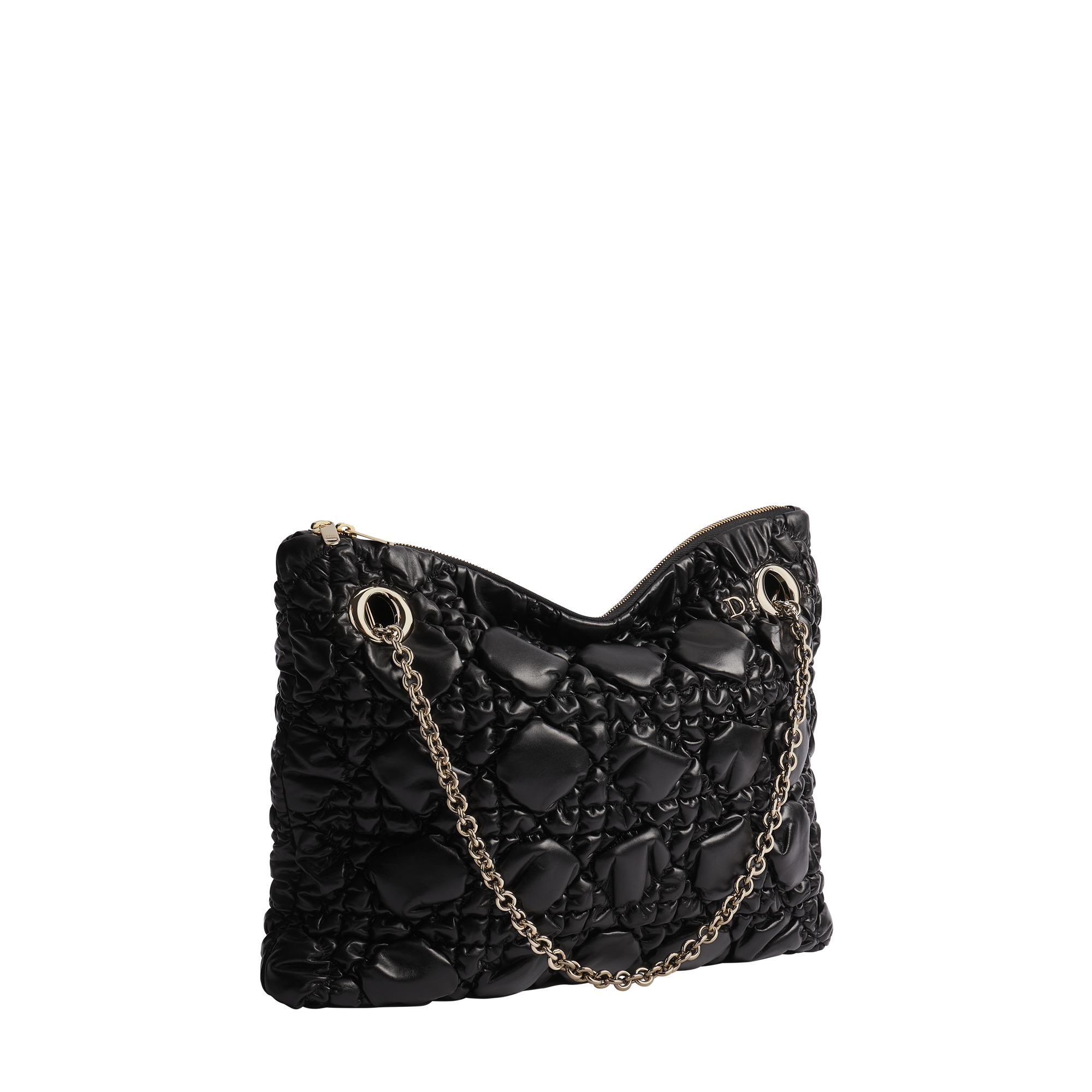 Medium Dior Milly-La-Forêt Bag Black Puffy Macrocannage Calfskin E03