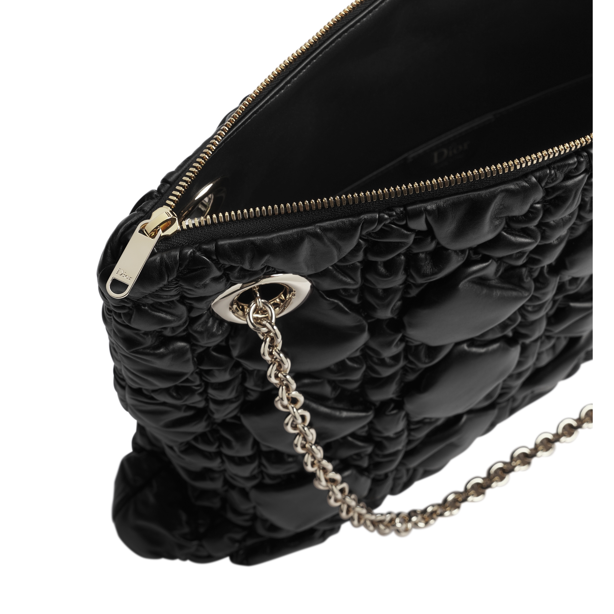 Medium Dior Milly-La-Forêt Bag Black Puffy Macrocannage Calfskin E06