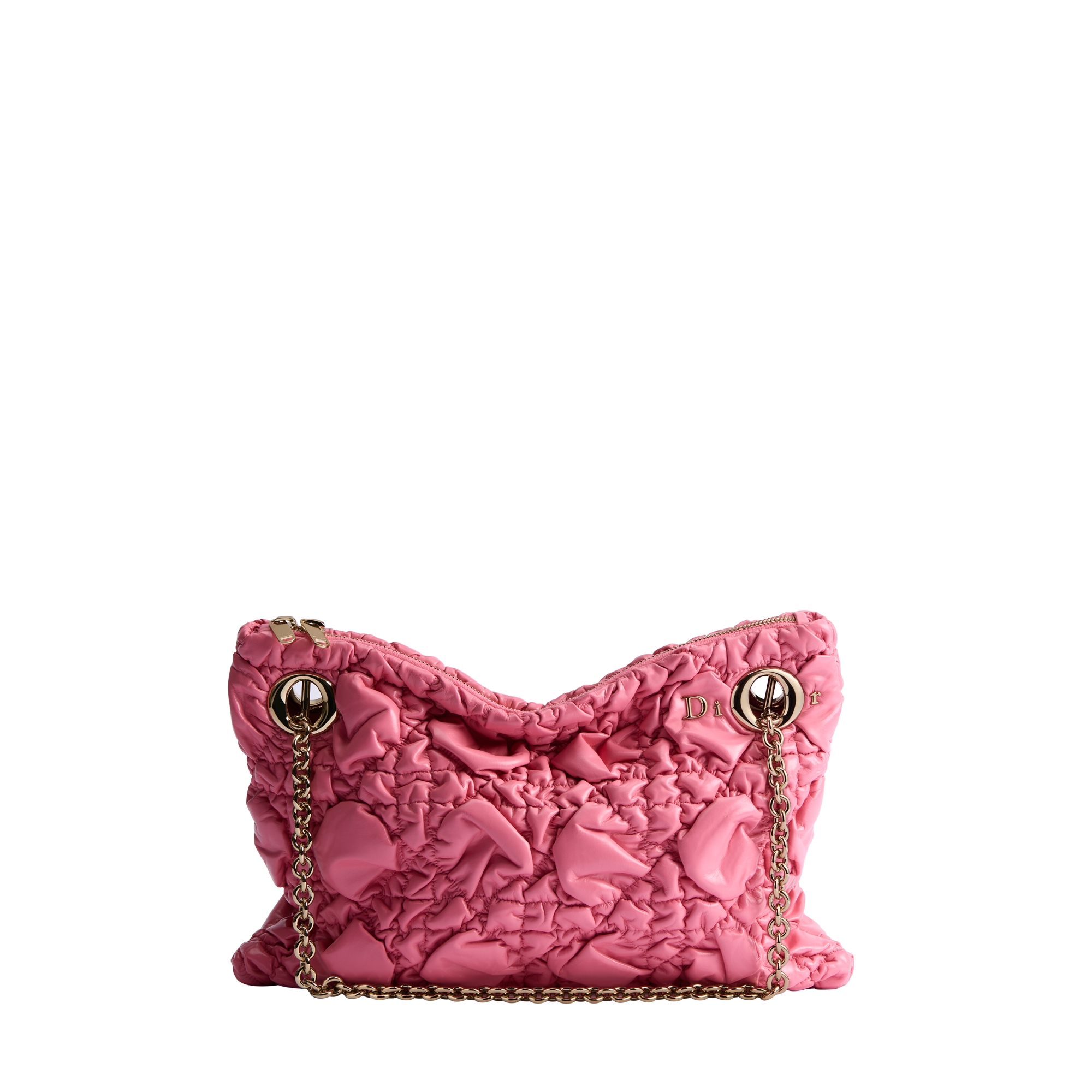 Small Dior Milly-La-Forêt Bag Fraise Puffy Macrocannage Calfskin