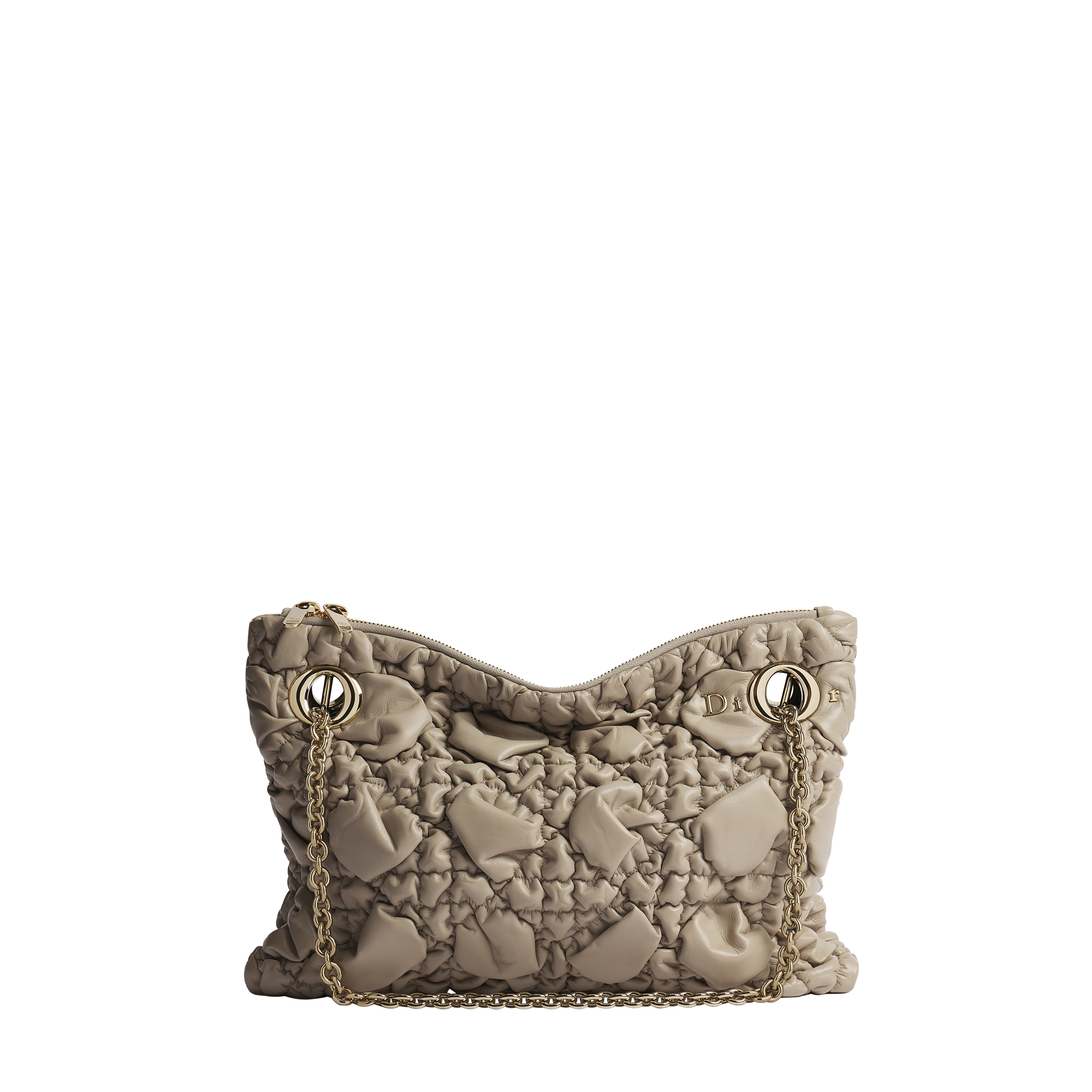  Sand-Colored Puffy Macrocannage Calfskin