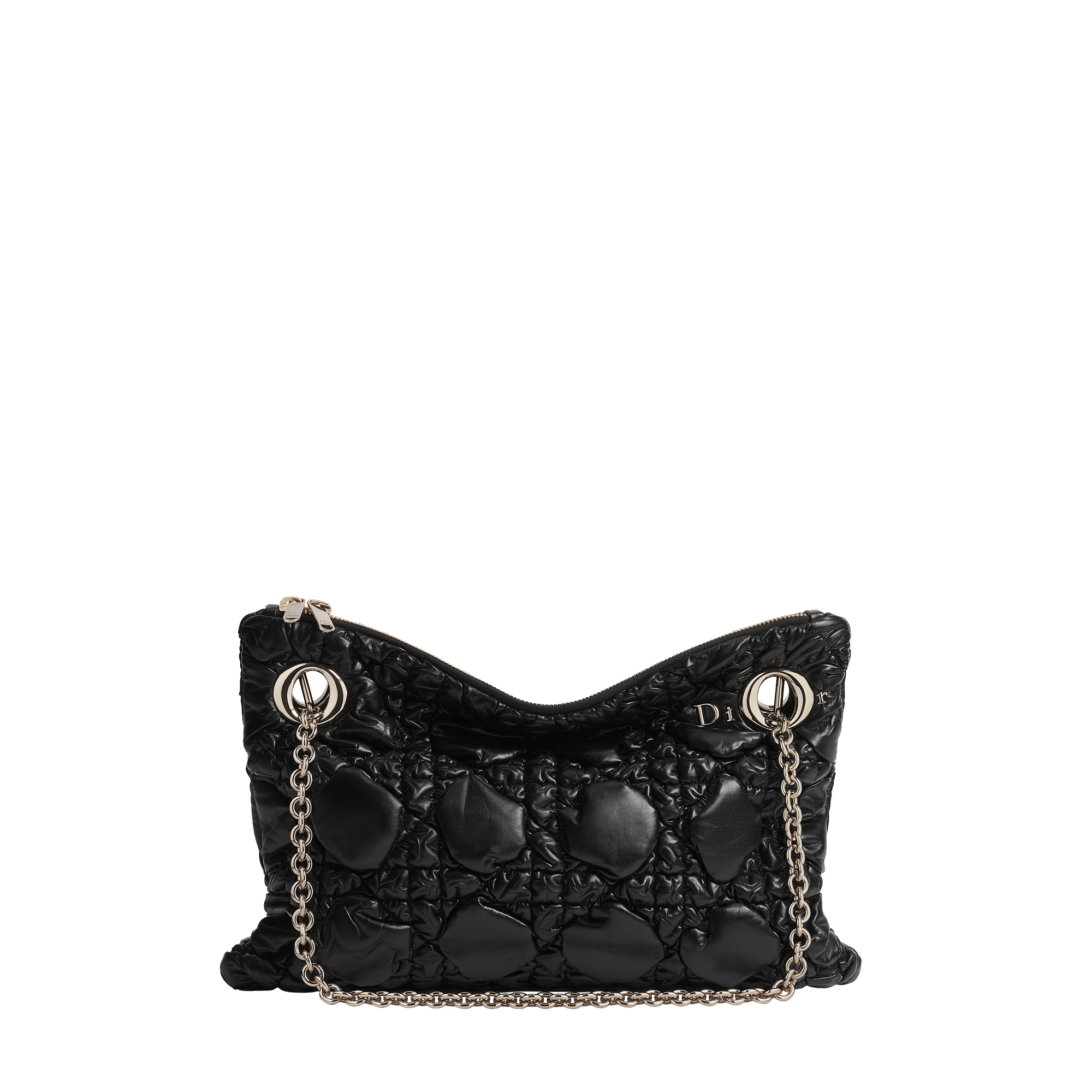  Black Puffy Macrocannage Calfskin
