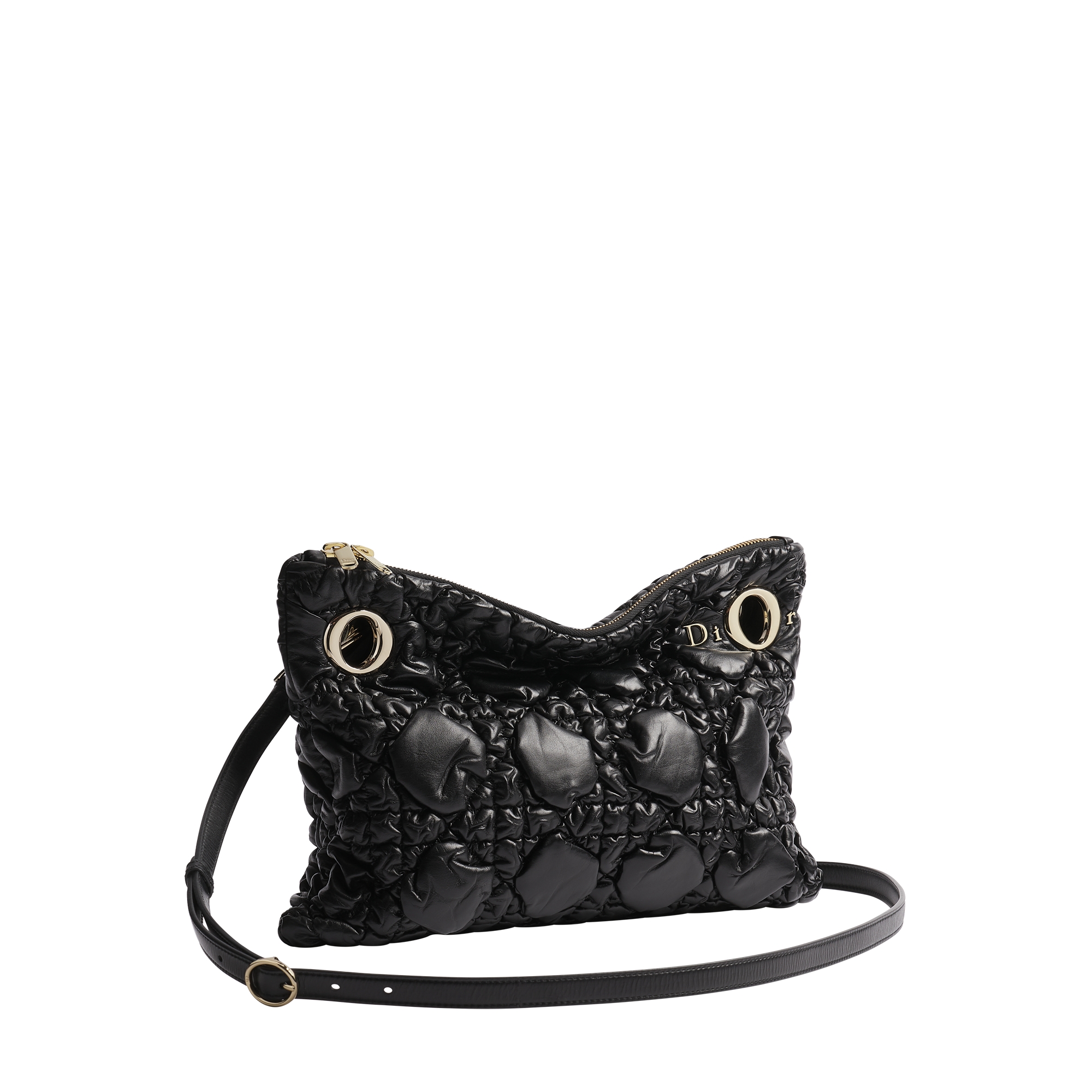 Small Dior Milly-La-Forêt Bag Black Puffy Macrocannage Calfskin E03