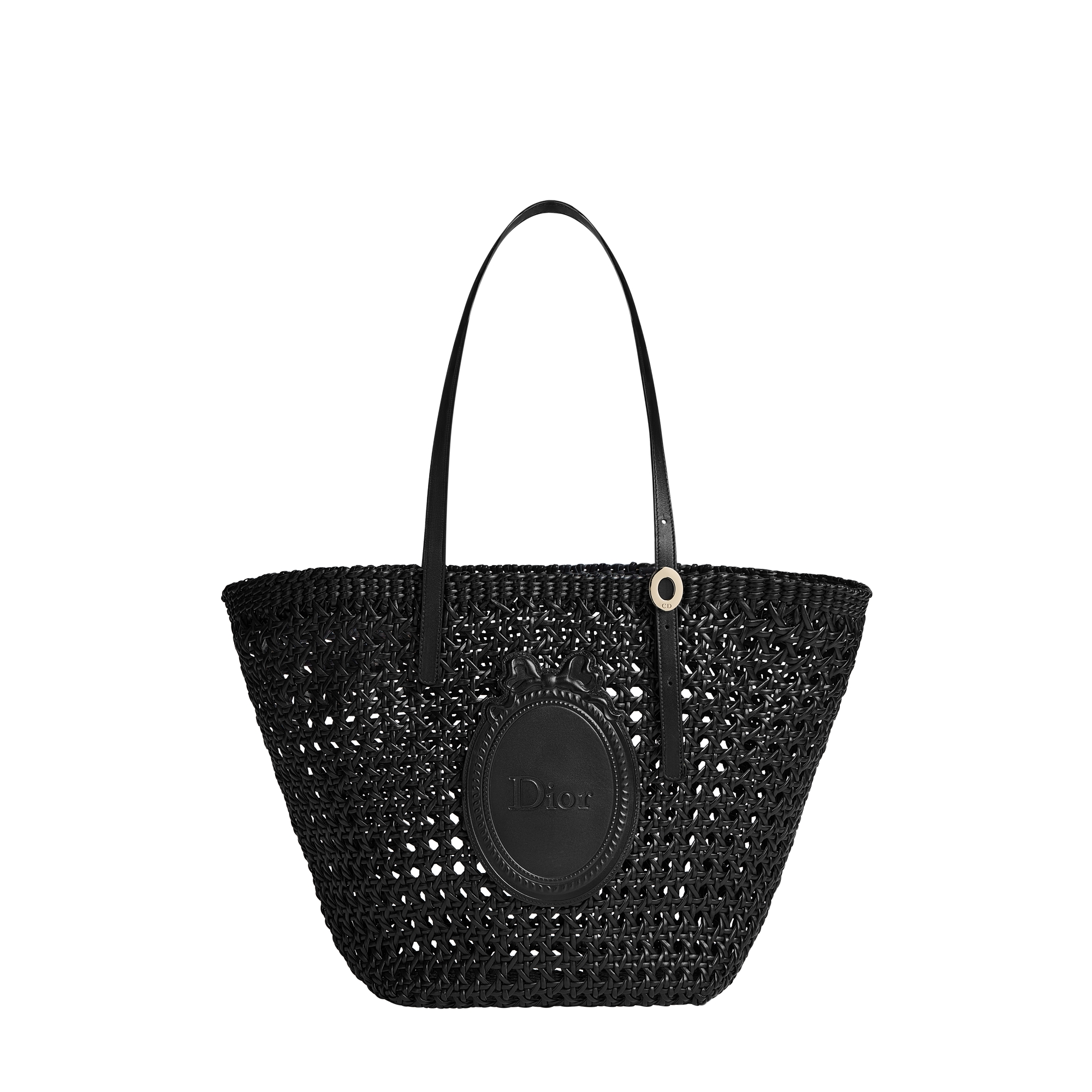 Medium Dior Blooming Bag Black Cannage and Dior Médaillon Woven
