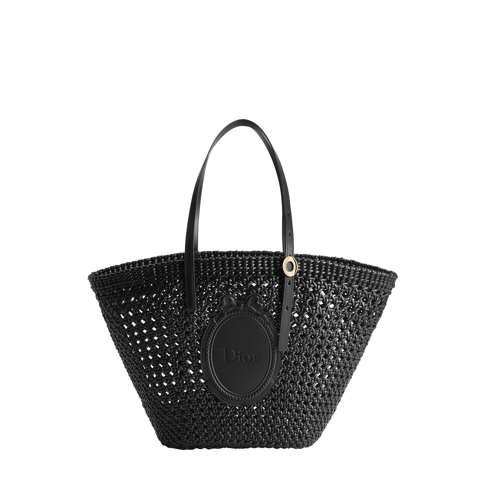 Medium Dior Blooming Bag Black Cannage and Dior Médaillon Woven