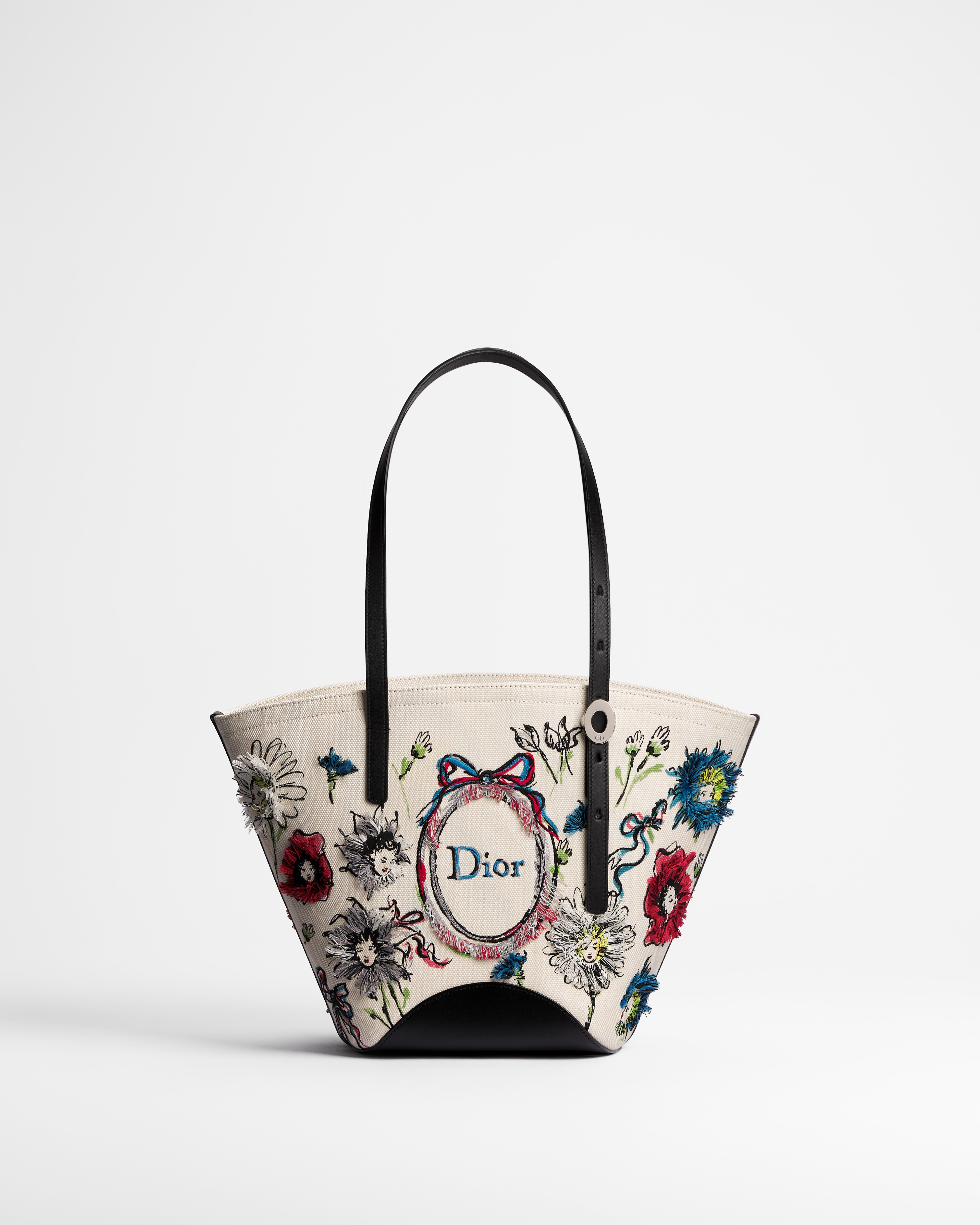 Sac Dior Blooming Small Dioriviera Toile brodée du motif Brush & Bloom et Dior Médaillon multicolore E01