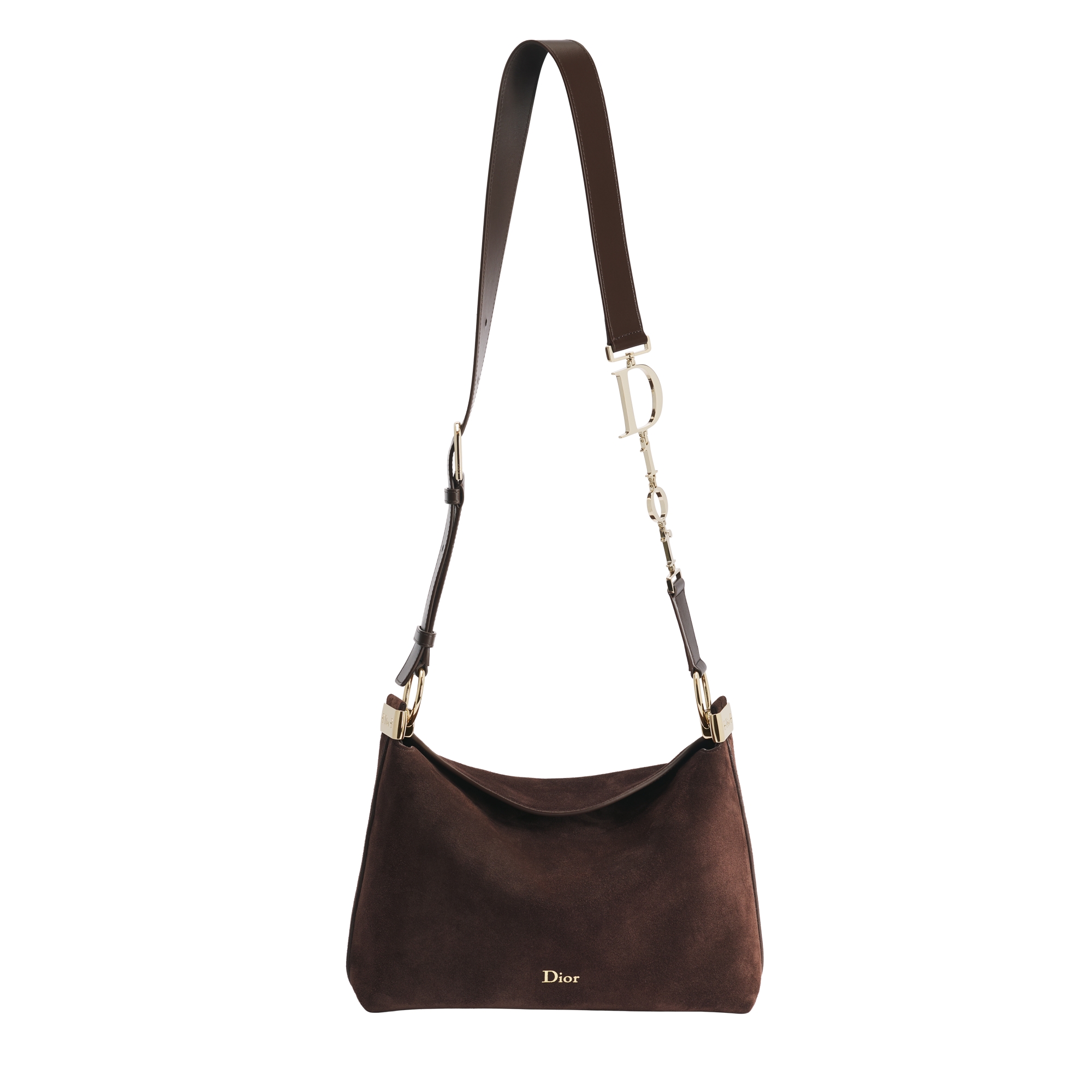 Small Diorly Bag Chocolate Suede Calfskin E01