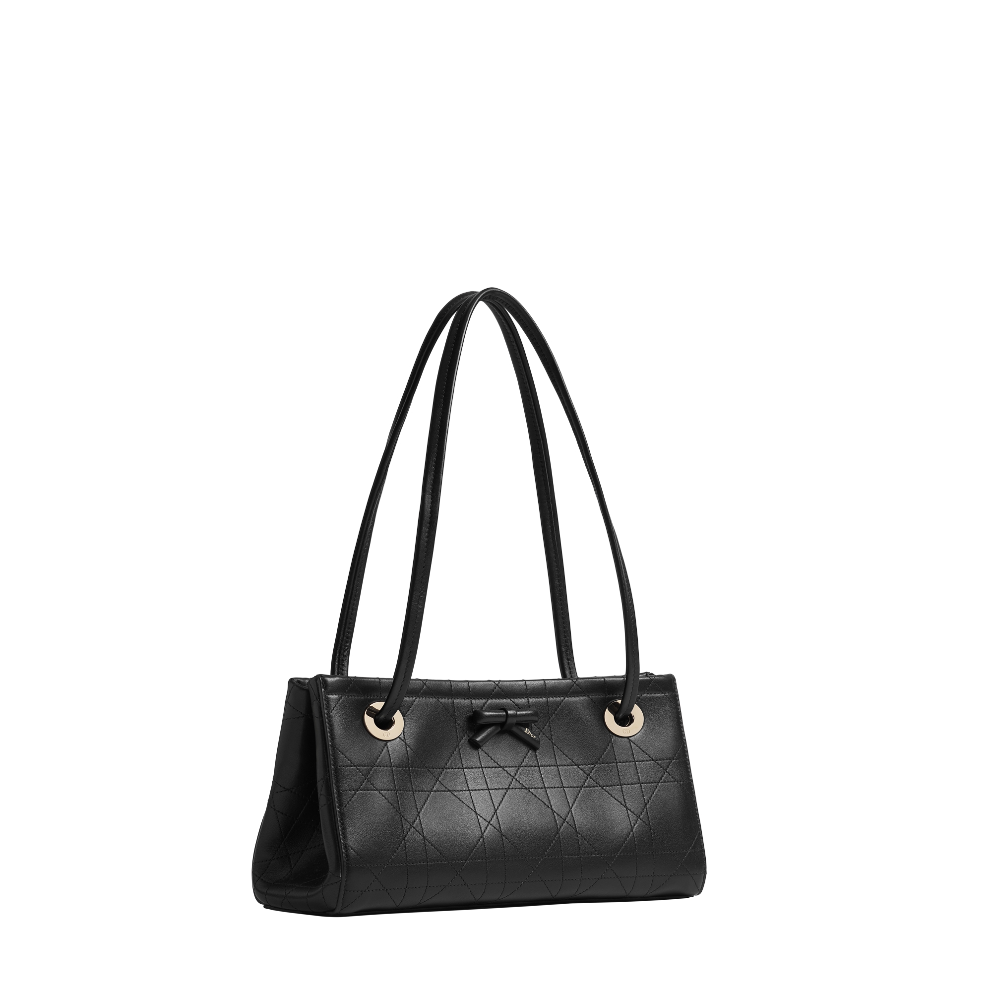 Dior Promenade East-West Shopping Bag Black Flat Macrocannage Calfskin E03