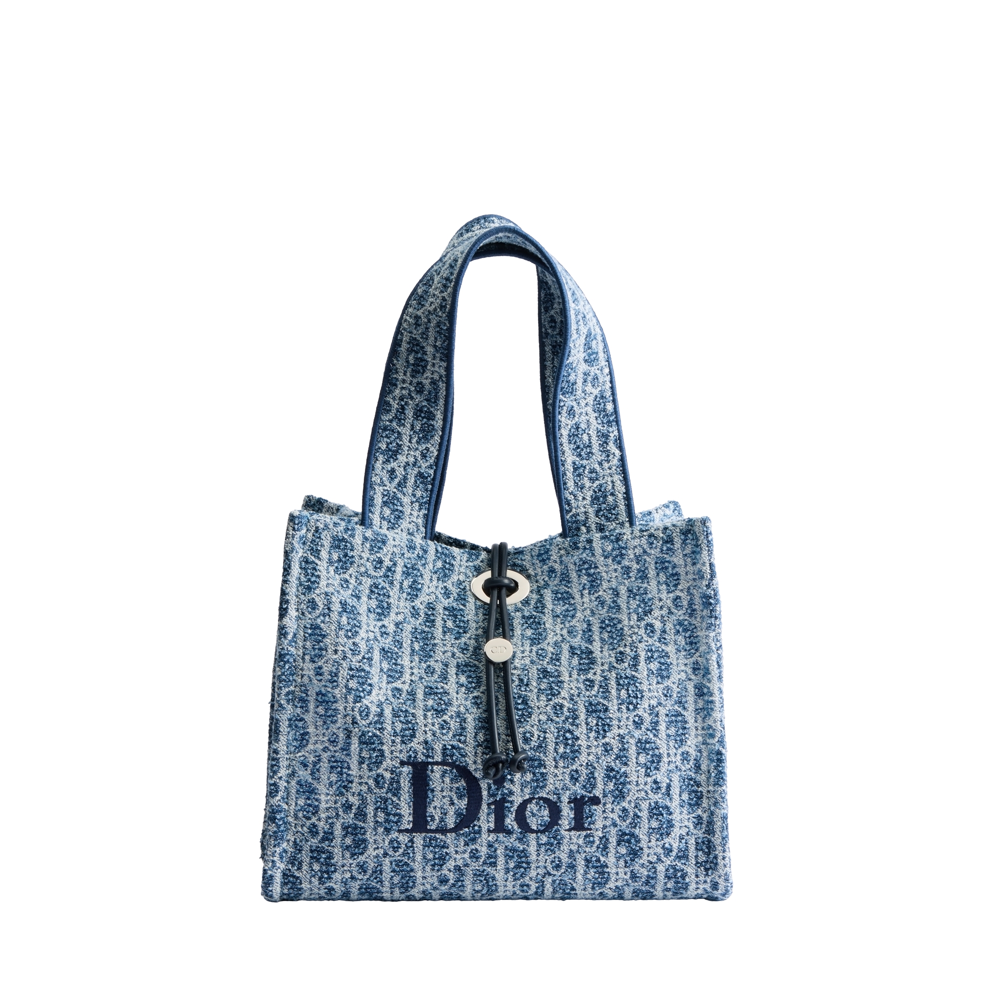 Dioriviera Small Spongy Book Tote Blue Spongy Dior Oblique Fabric E01