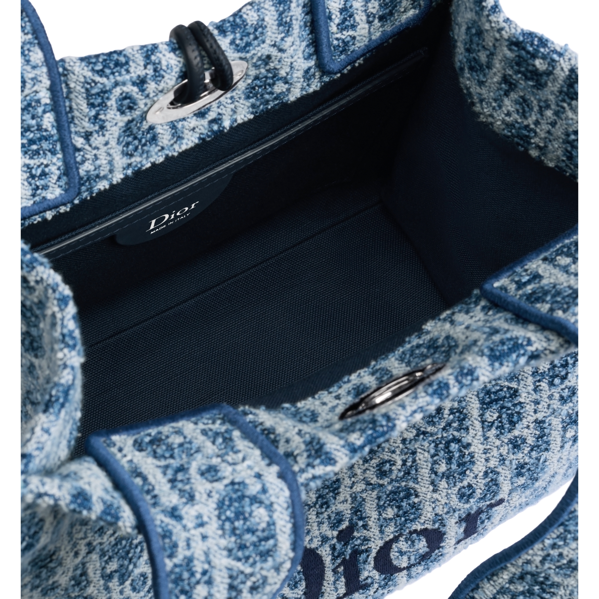 Dioriviera Small Spongy Book Tote Blue and White Spongy Dior Oblique Fabric E06
