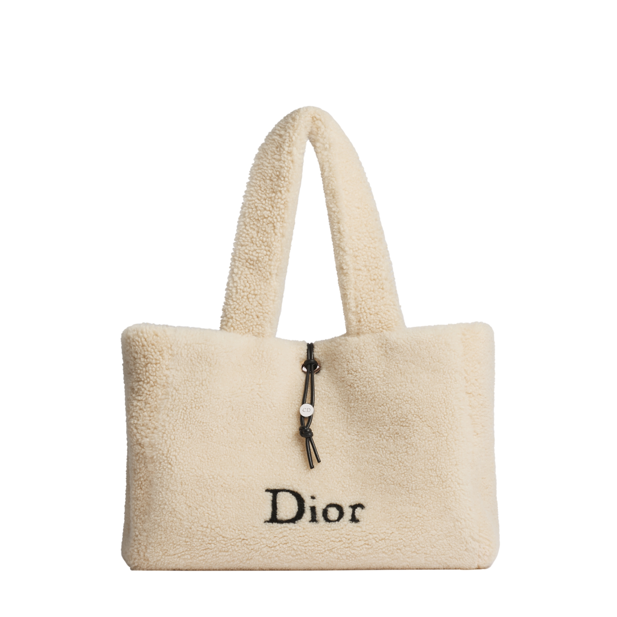 DiorAlps Medium Spongy Book Tote Ecru Lambskin Shearling E01