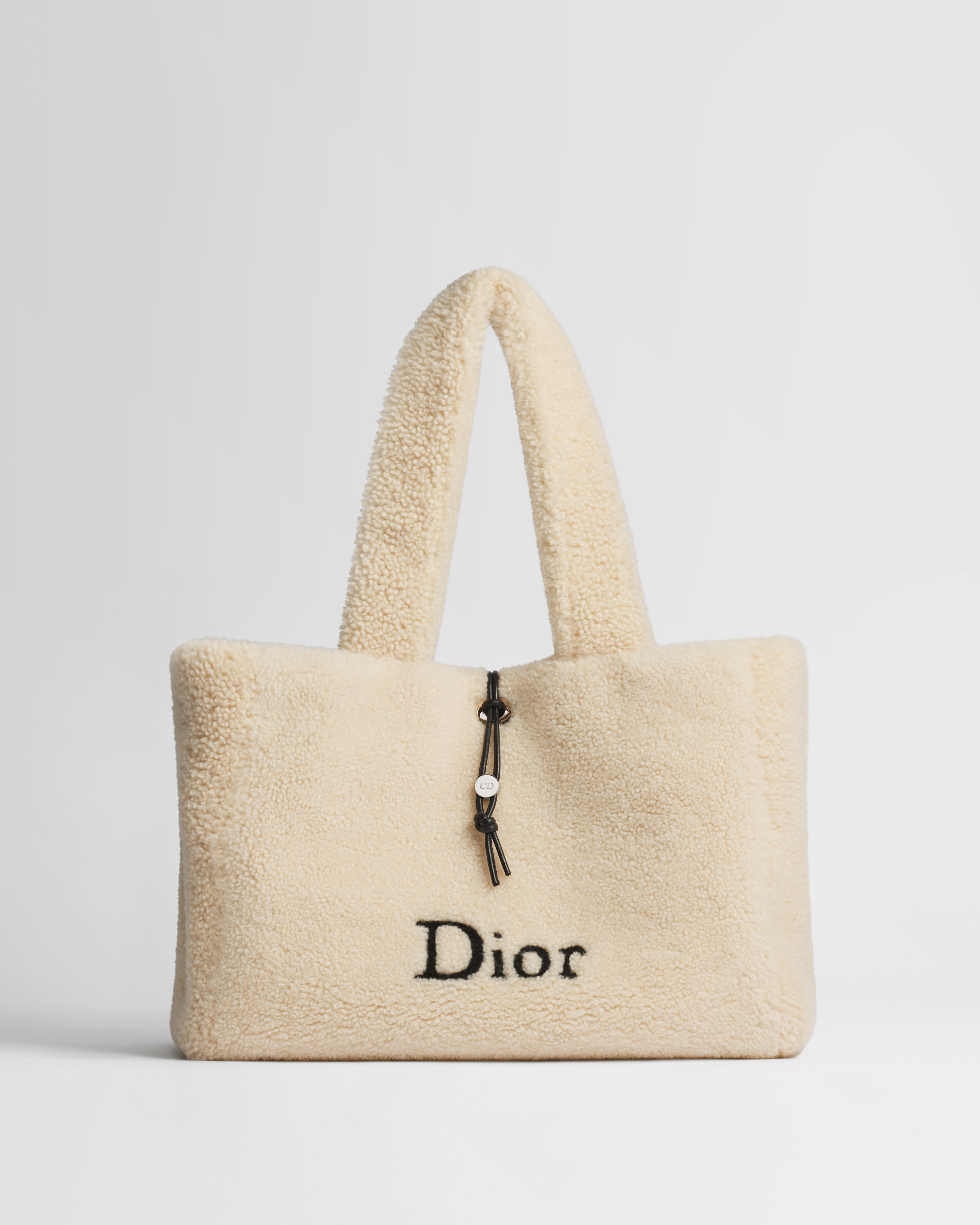 DiorAlps Medium Spongy Book Tote Ecru Lambskin Shearling E01