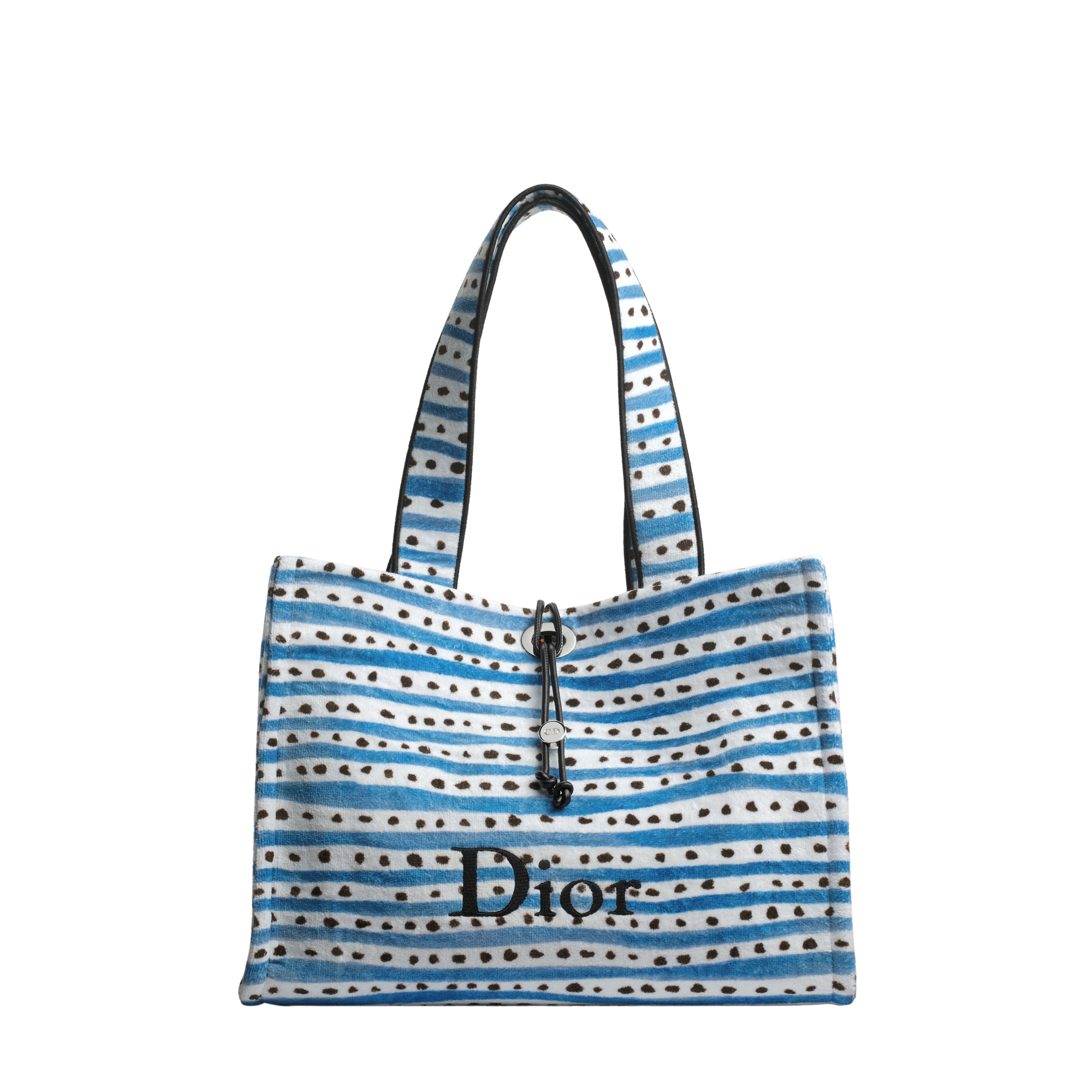 Dior ノベルティ Dioriviera Medium Spongy Book Tote Striped Fabric | DIOR