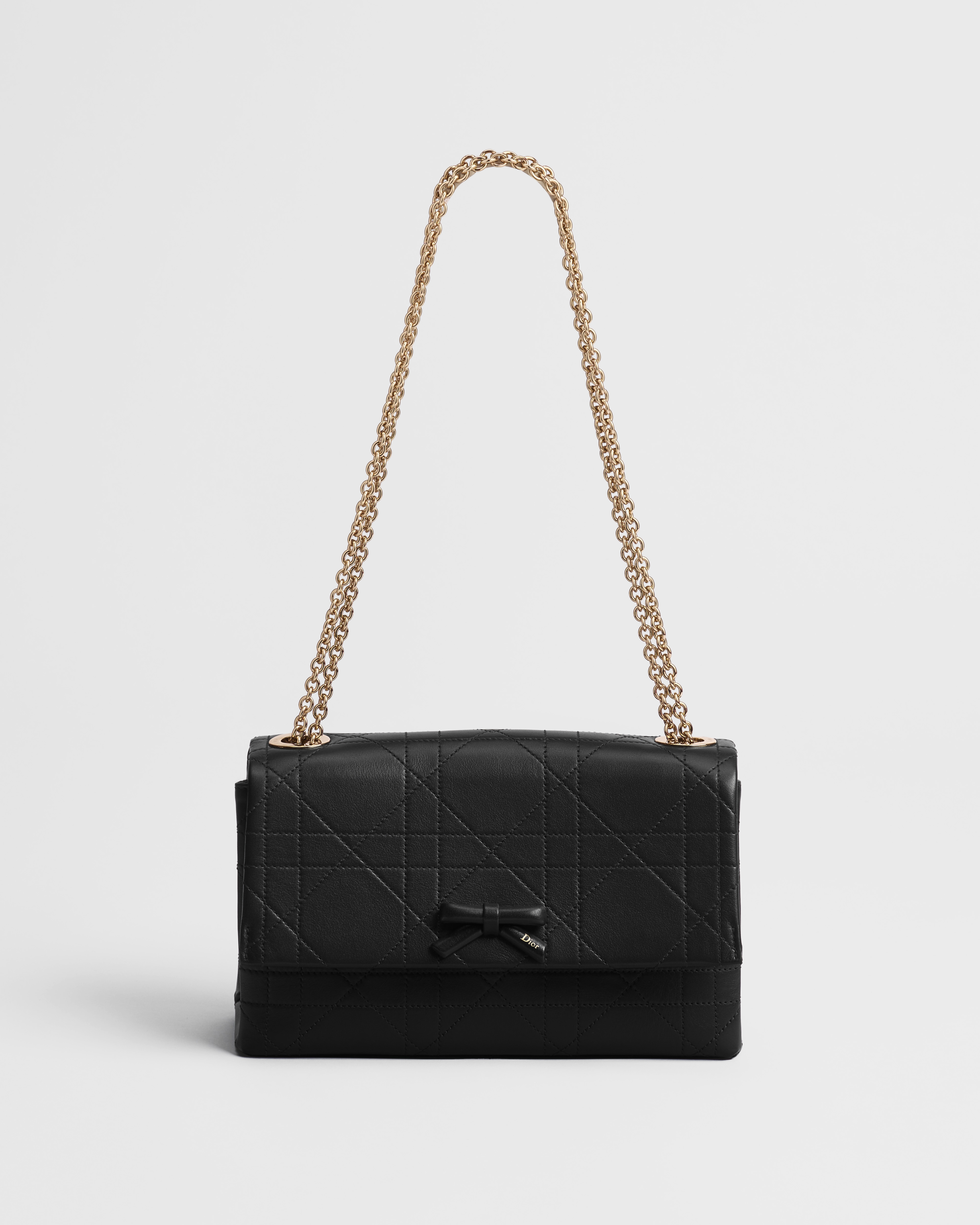Sac à rabat Dior Promenade Small Cuir de veau Flat Cannage noir E07