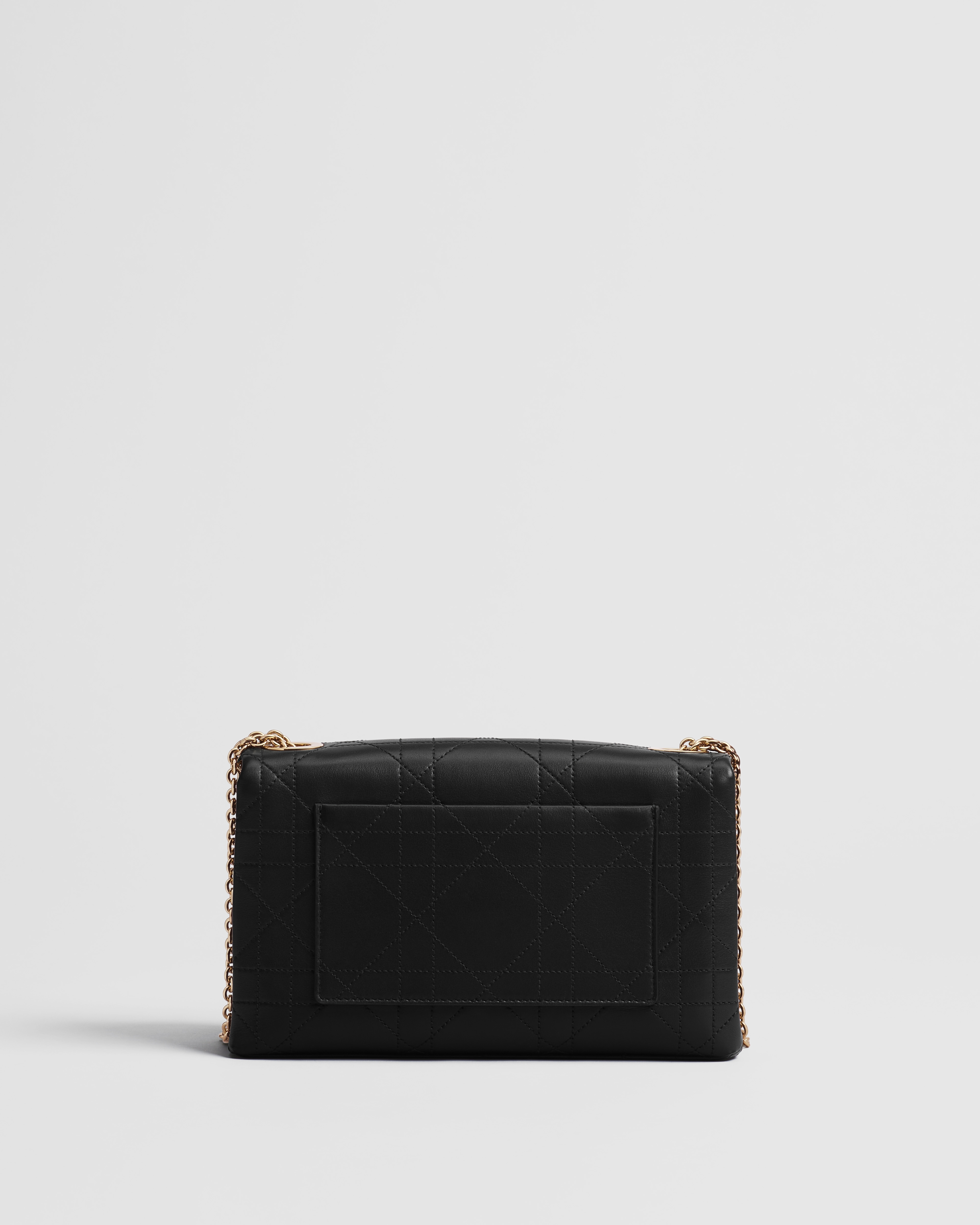 Sac à rabat Dior Promenade Small Cuir de veau Flat Cannage noir E08