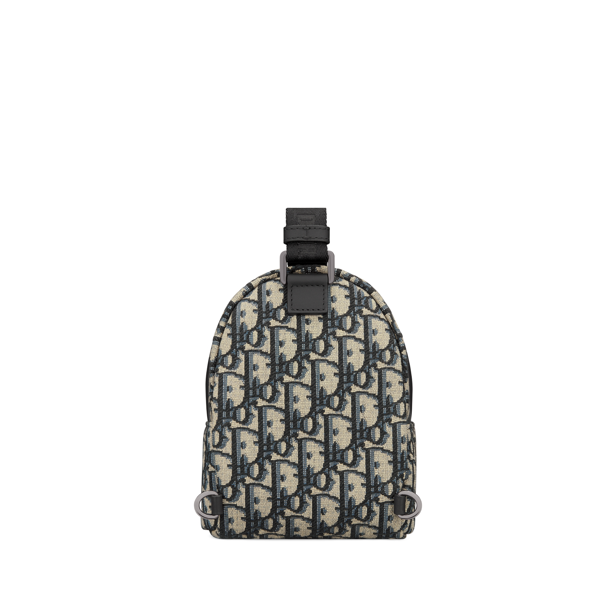 Nano Rider-slingtas voor kinderen Beige en blauwe Dior Oblique-jacquard E08