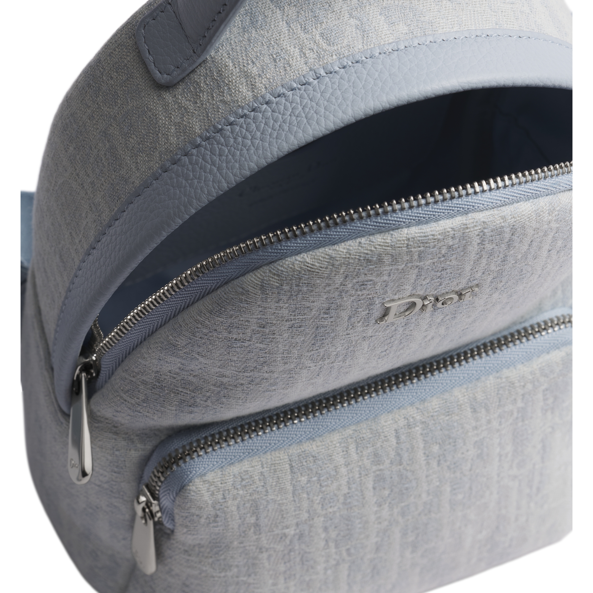 Kids' Mini Dior Rider Backpack Light Blue Dior Oblique Jacquard E06