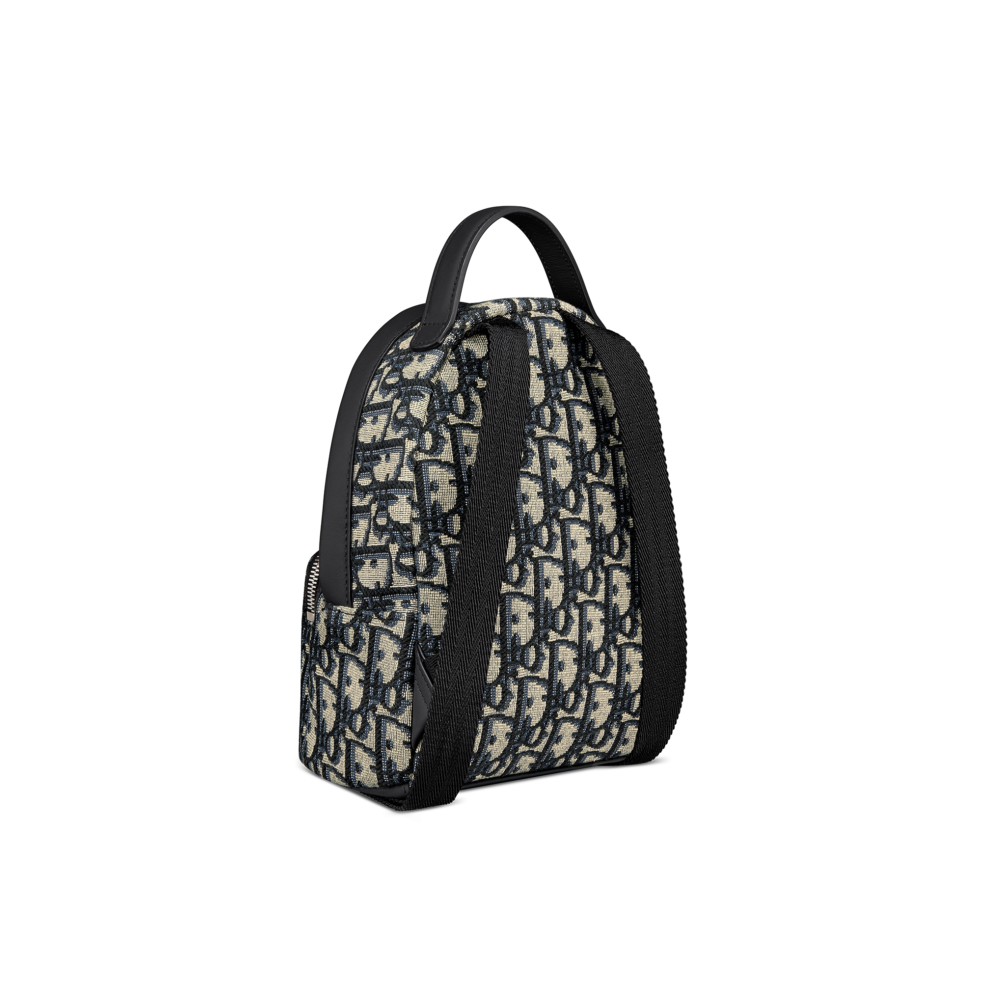Kids' Mini Rider Backpack Beige and Black Dior Oblique Jacquard E05