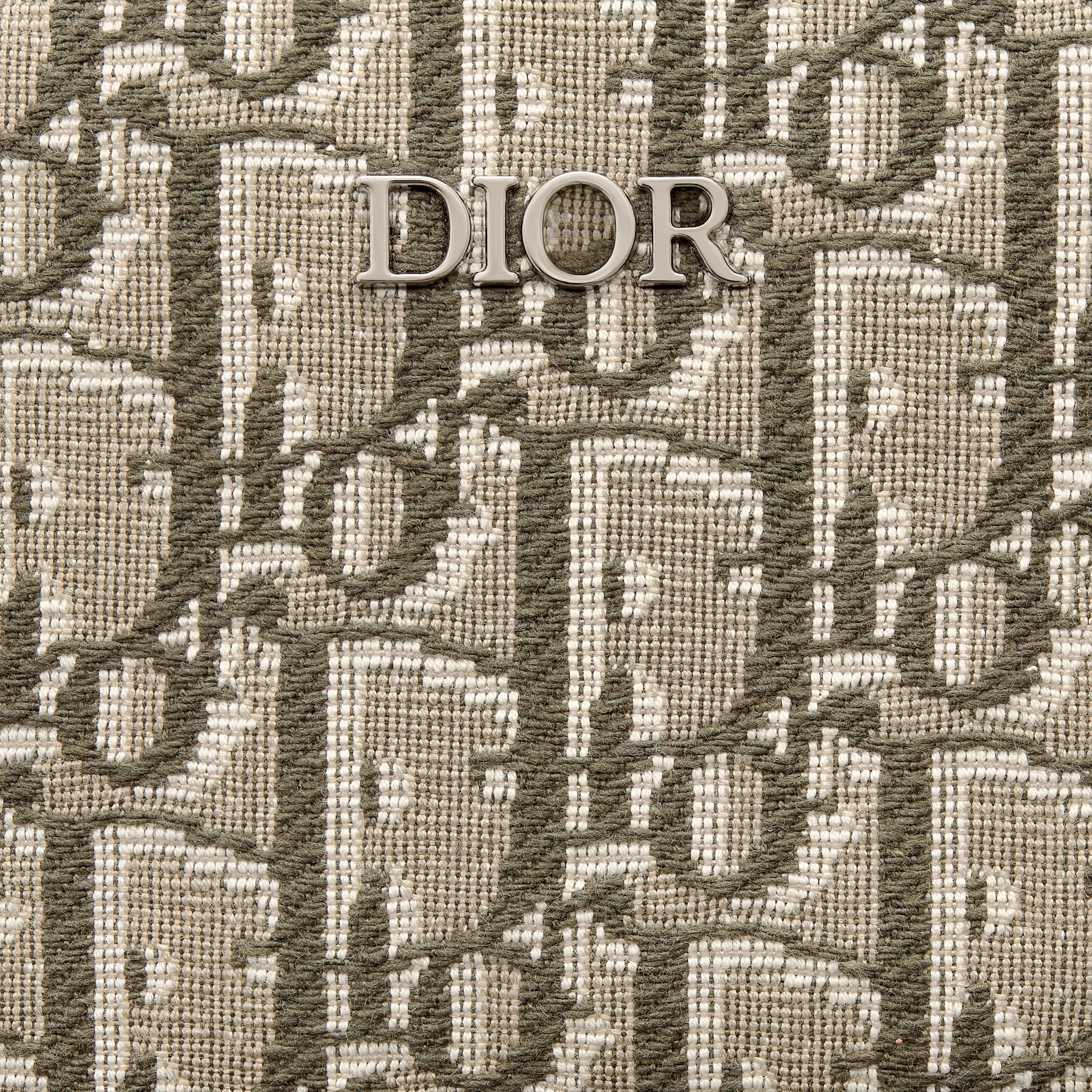 حقيبة الظهر Rider للأطفال بحجم ميني نمط ديور أوبليك بحبك الجاكار باللون الكاكي E09