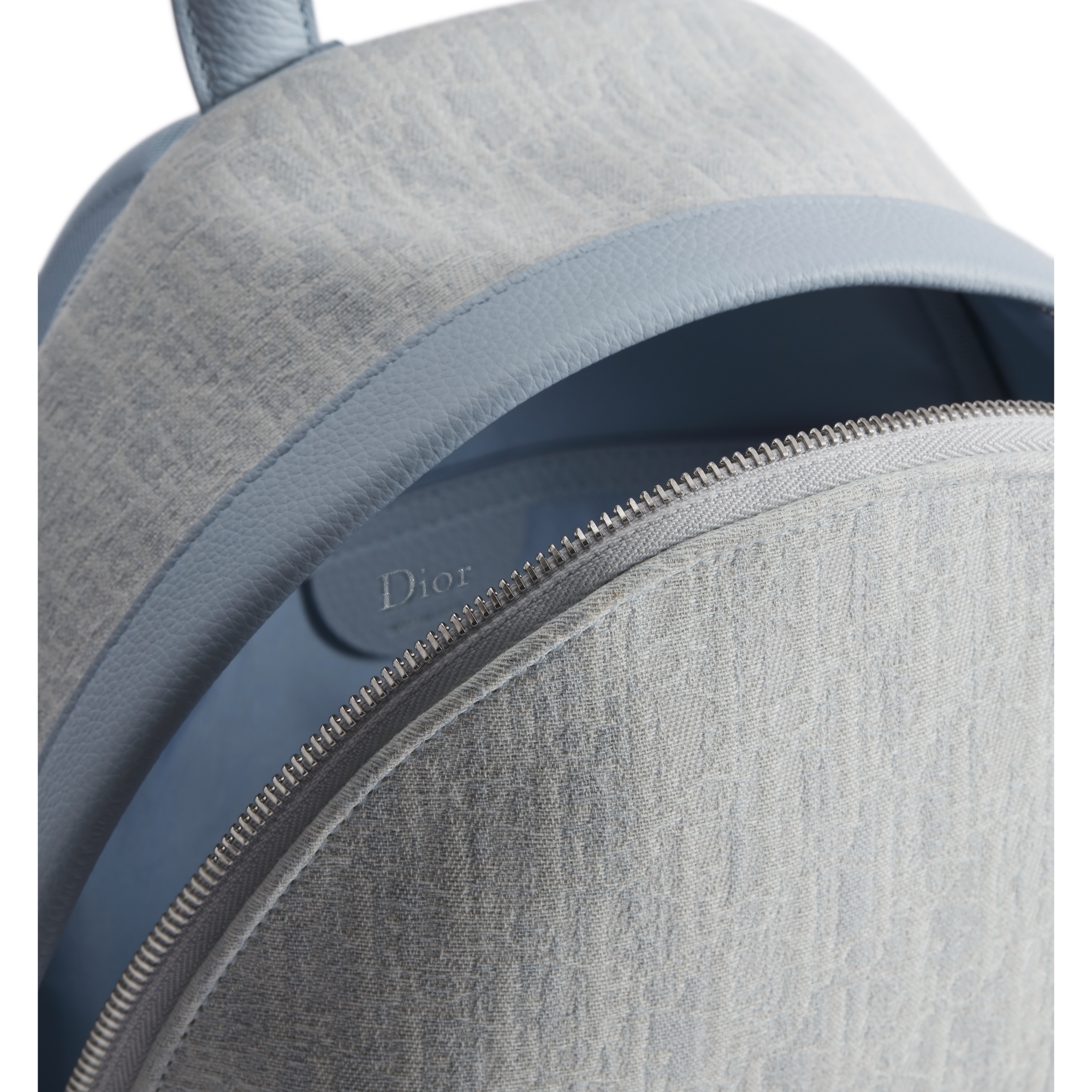 Kids' Dior Rider Backpack Light Blue Dior Oblique Jacquard E06