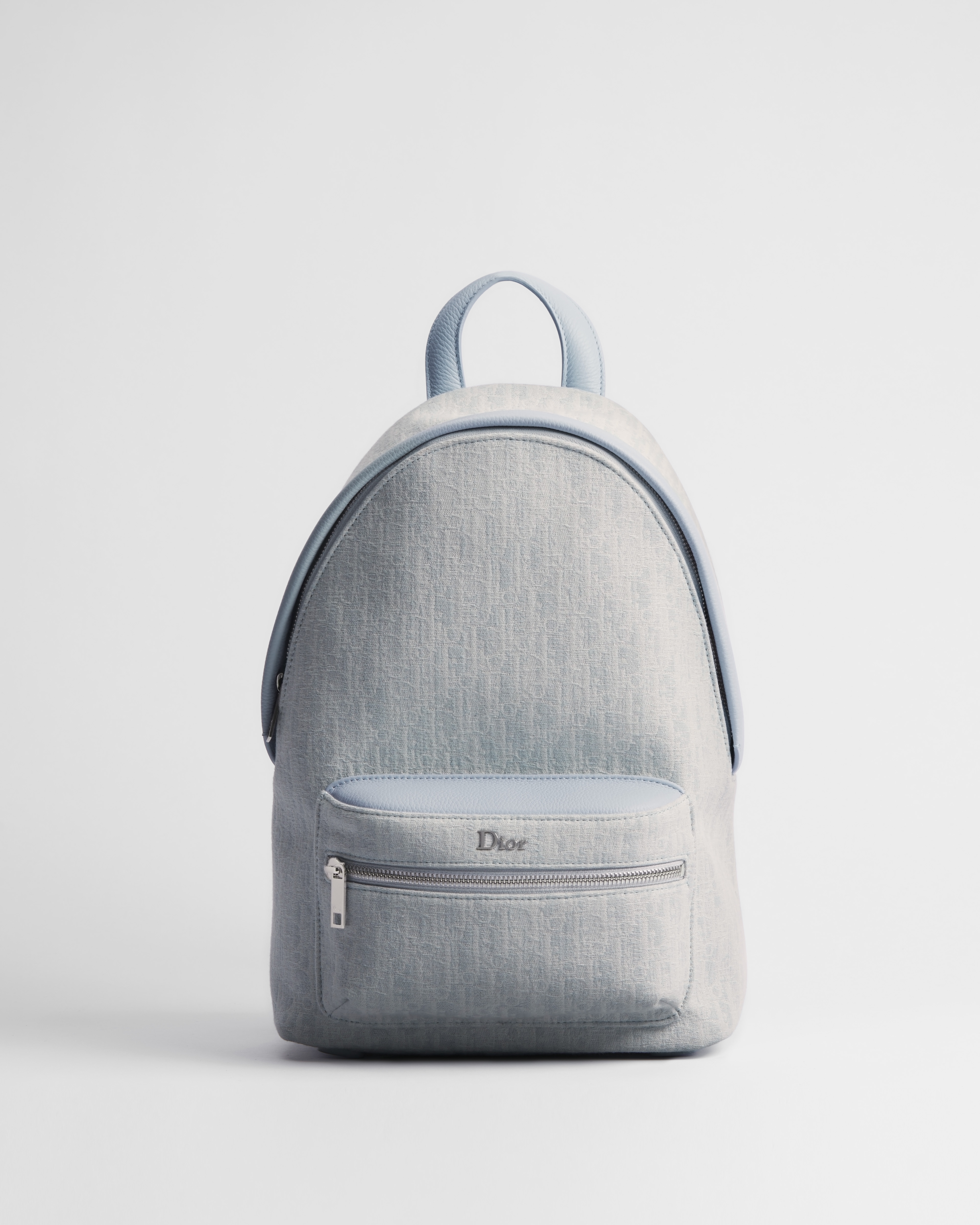 Kids' Rider Backpack Light Blue Dior Oblique Jacquard E01