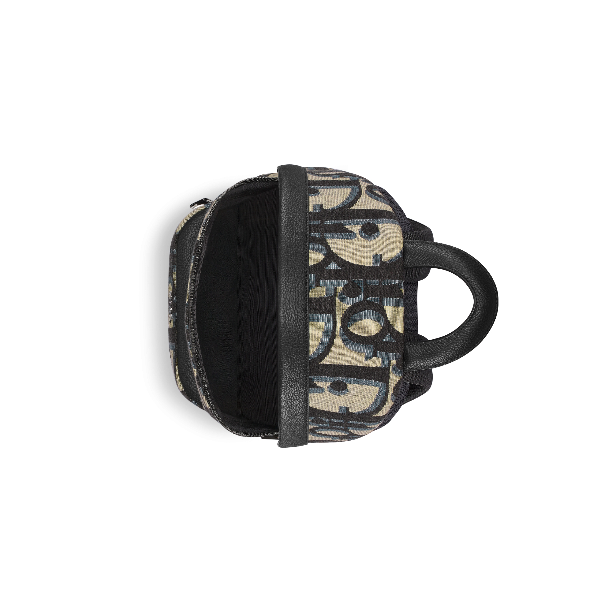 Rider Rucksack für Kinder Maxi Dior Oblique Jacquard in Beige und Blau E06