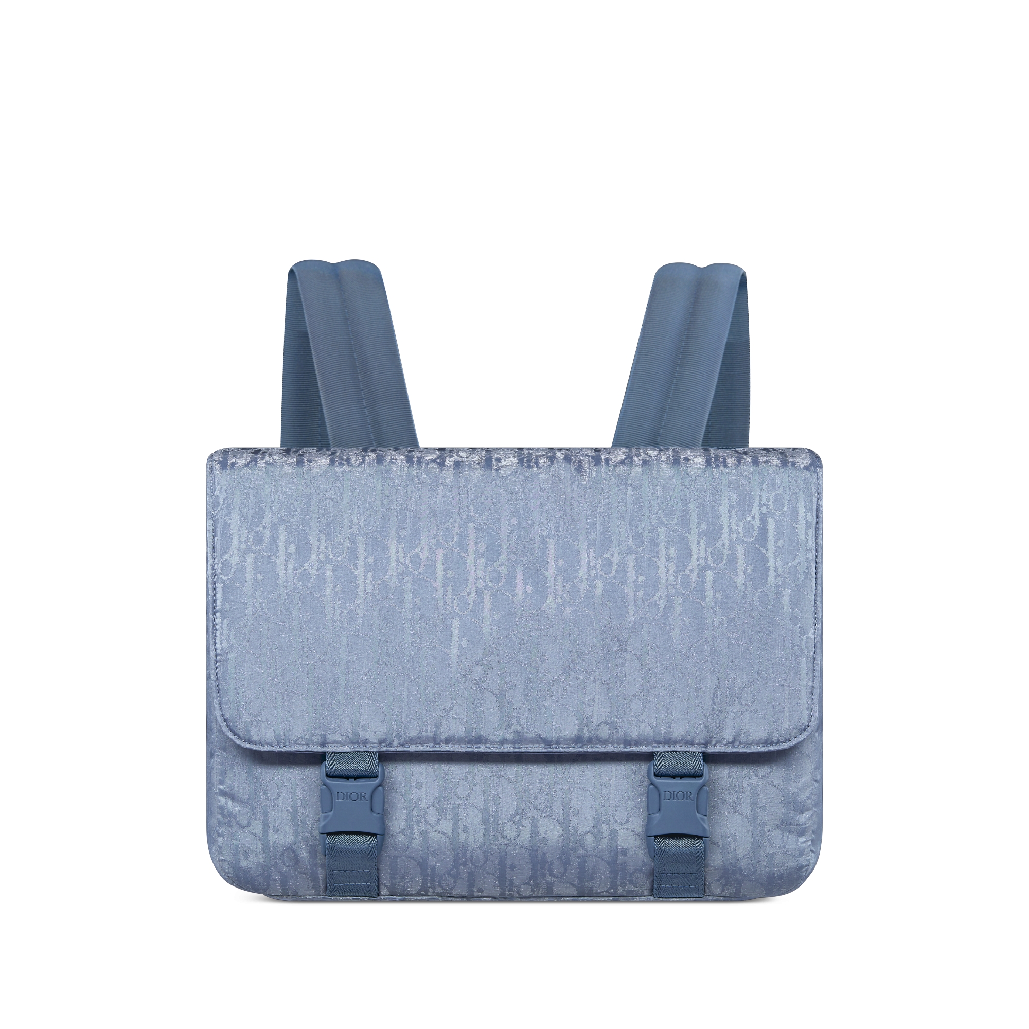Kids' Satchel Gray-Blue Dior Oblique Water-Repellent Technical Jacquard with Satin Finish E01