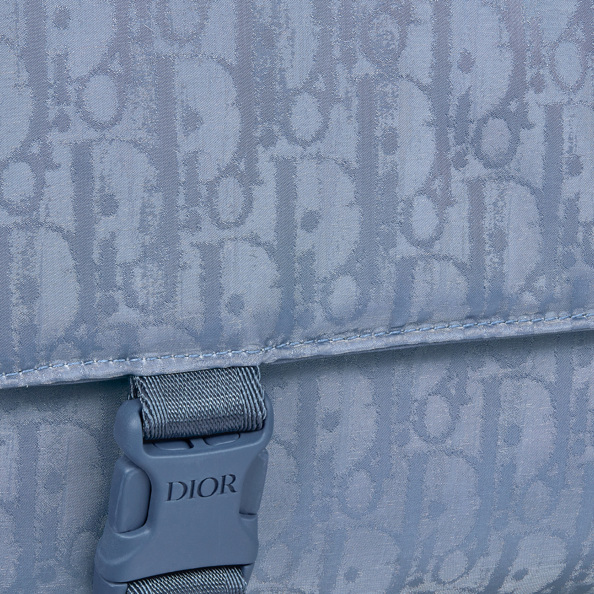 Kids' Satchel Gray-Blue Dior Oblique Water-Repellent Technical Jacquard with Satin Finish E09