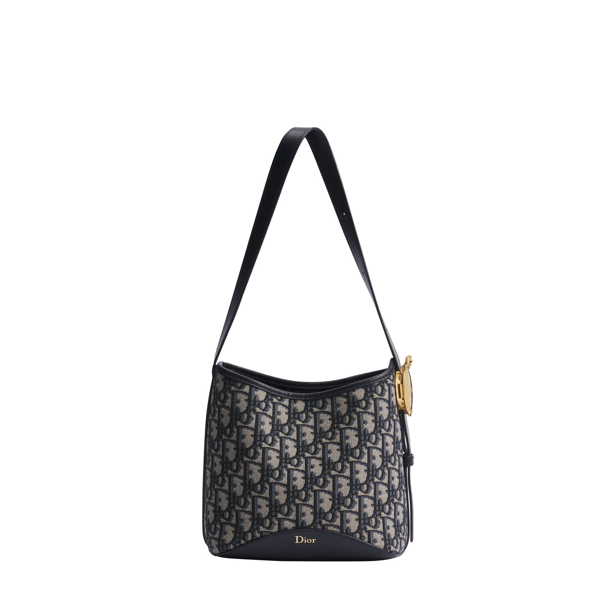 Small Dior Médaillon Bucket Bag Blue Dior Oblique Jacquard | DIOR