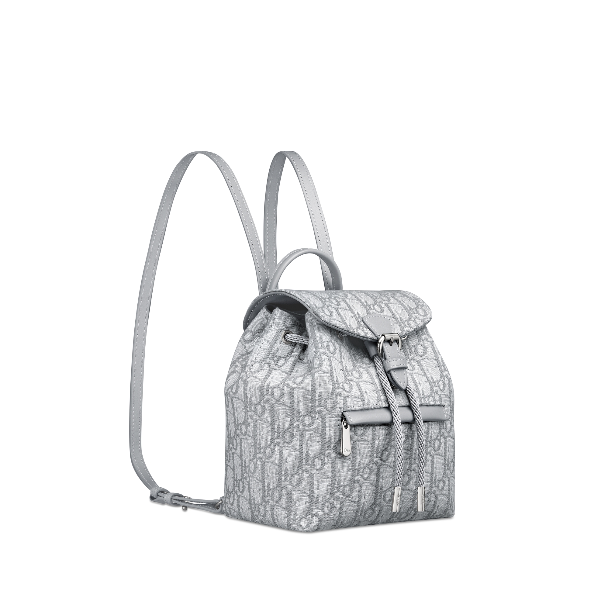 Kids' Backpack Gray Dior Oblique Jacquard E03