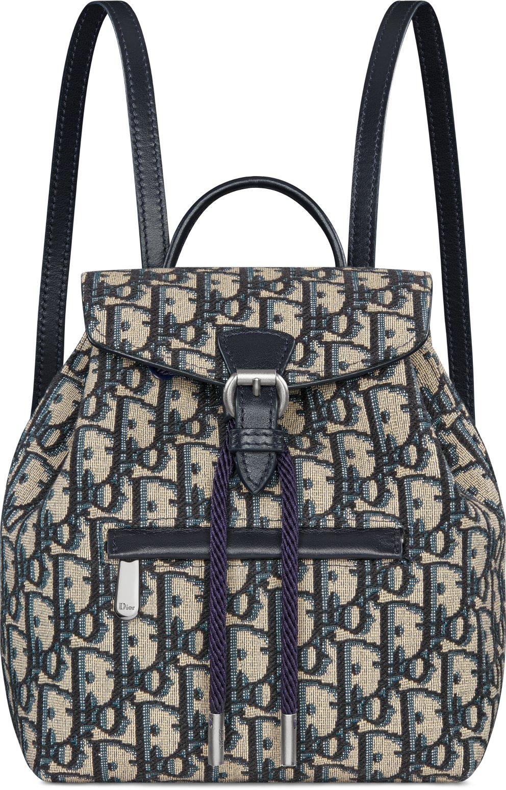 Kids Backpack Beige and Blue Dior Oblique Jacquard DIOR