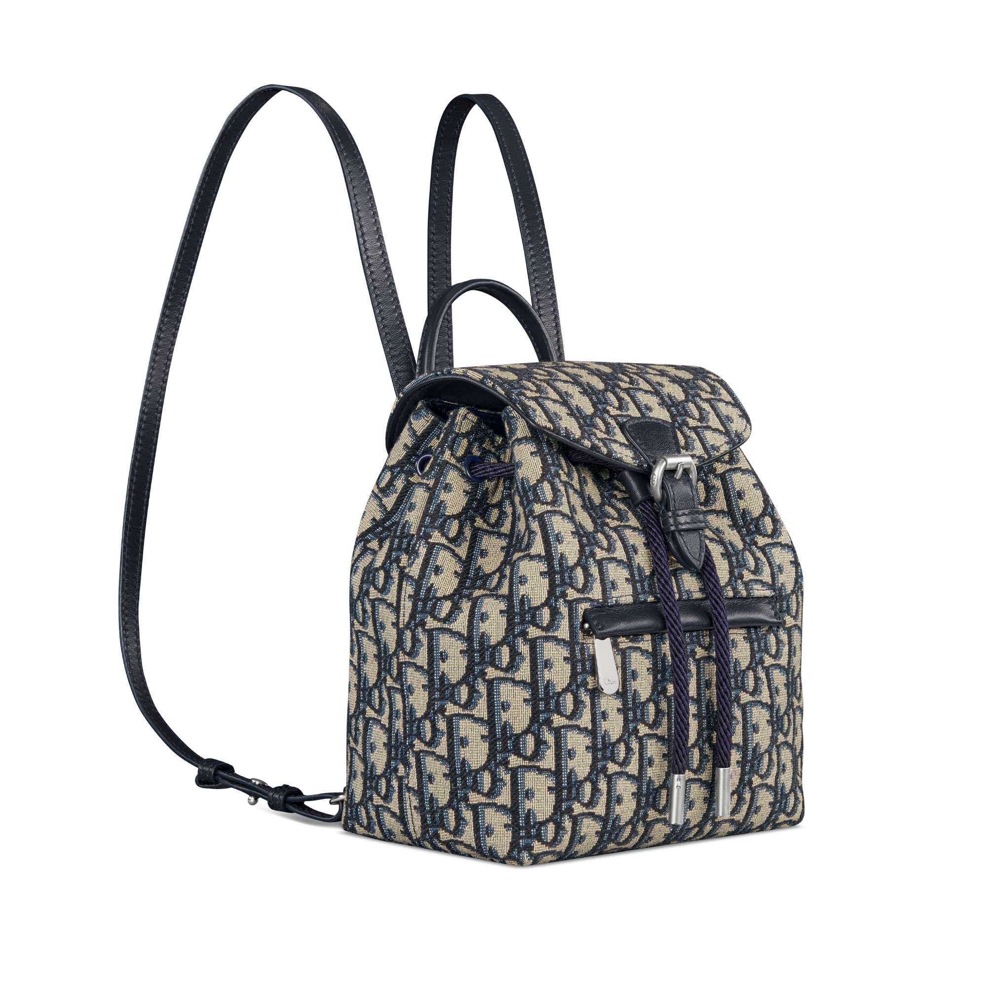 Rugzak voor kinderen Beige en blauwe Dior Oblique-jacquard E03