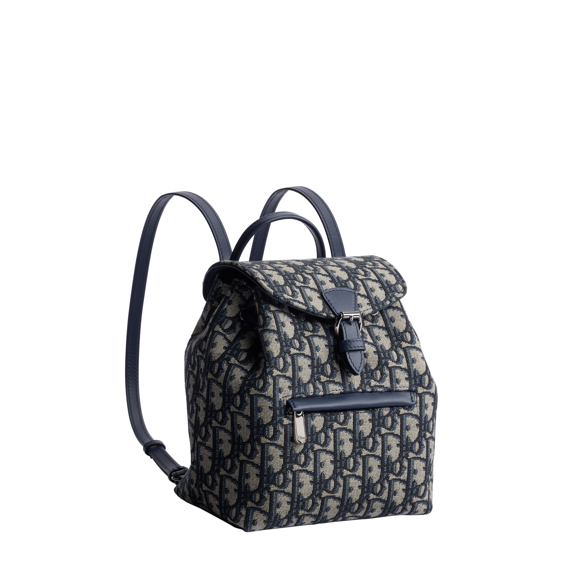 Kids' Backpack Beige and Blue Dior Oblique Jacquard E03