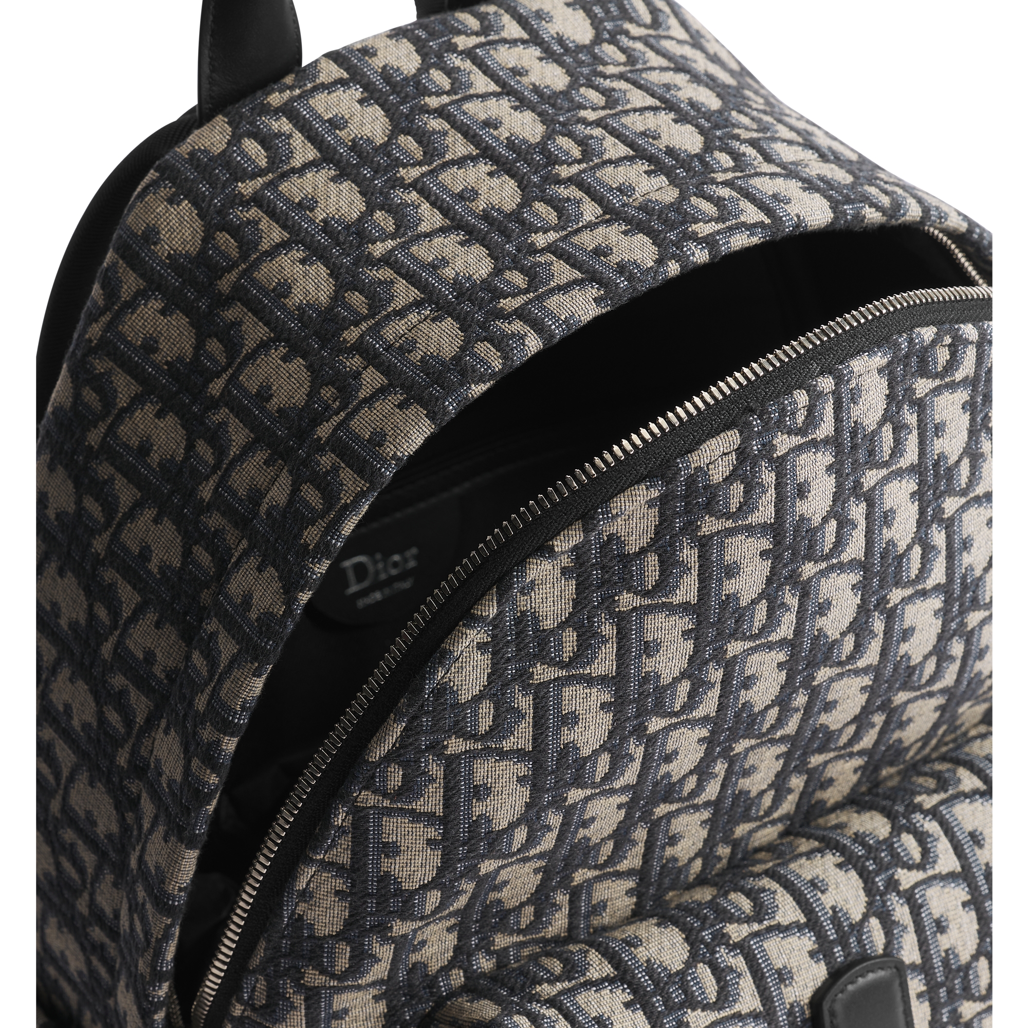 Kids' Dior Jett Backpack Beige and Black Dior Oblique Jacquard E06