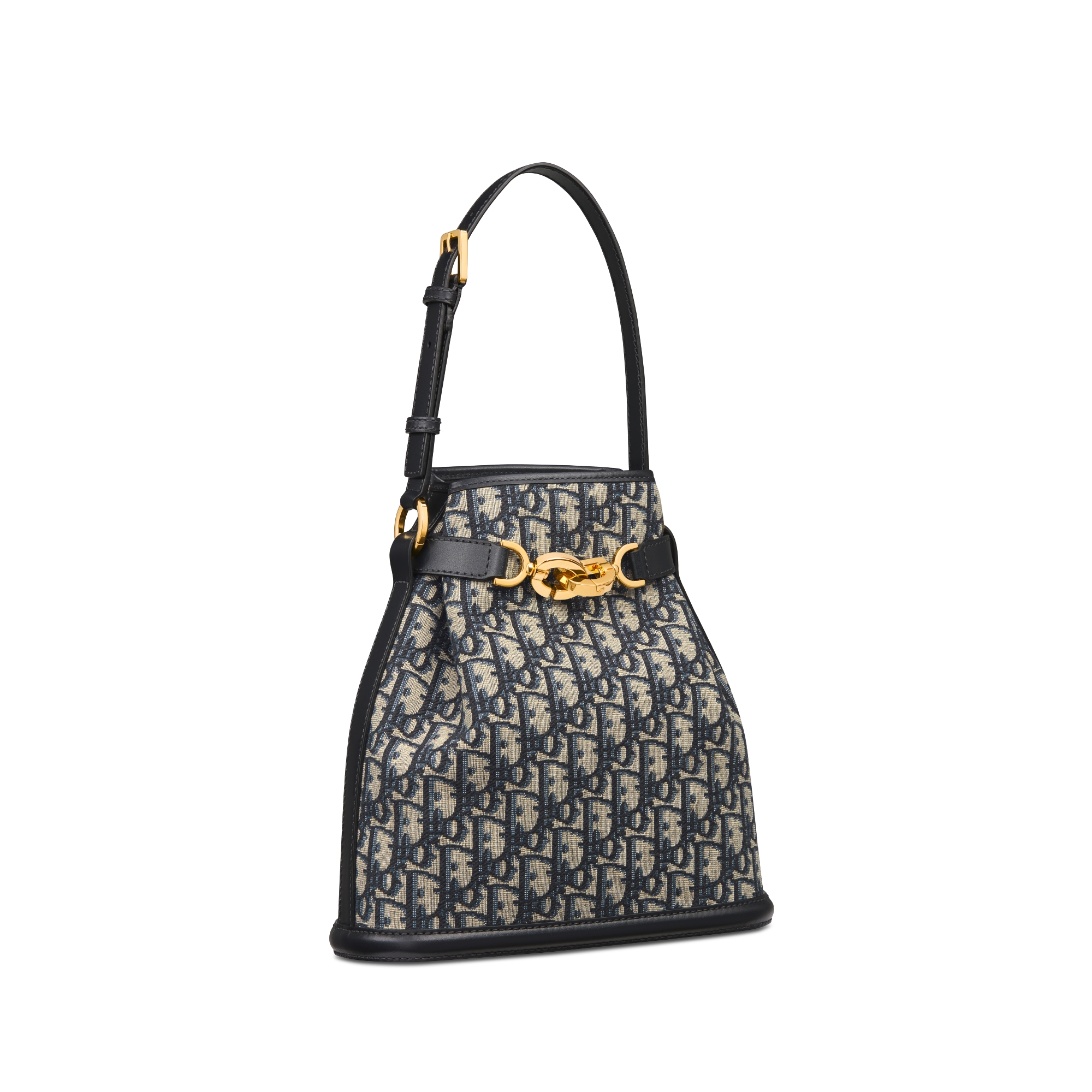 Mittelgroße C'est Dior Tasche Dior Oblique Jacquard in Blau E03