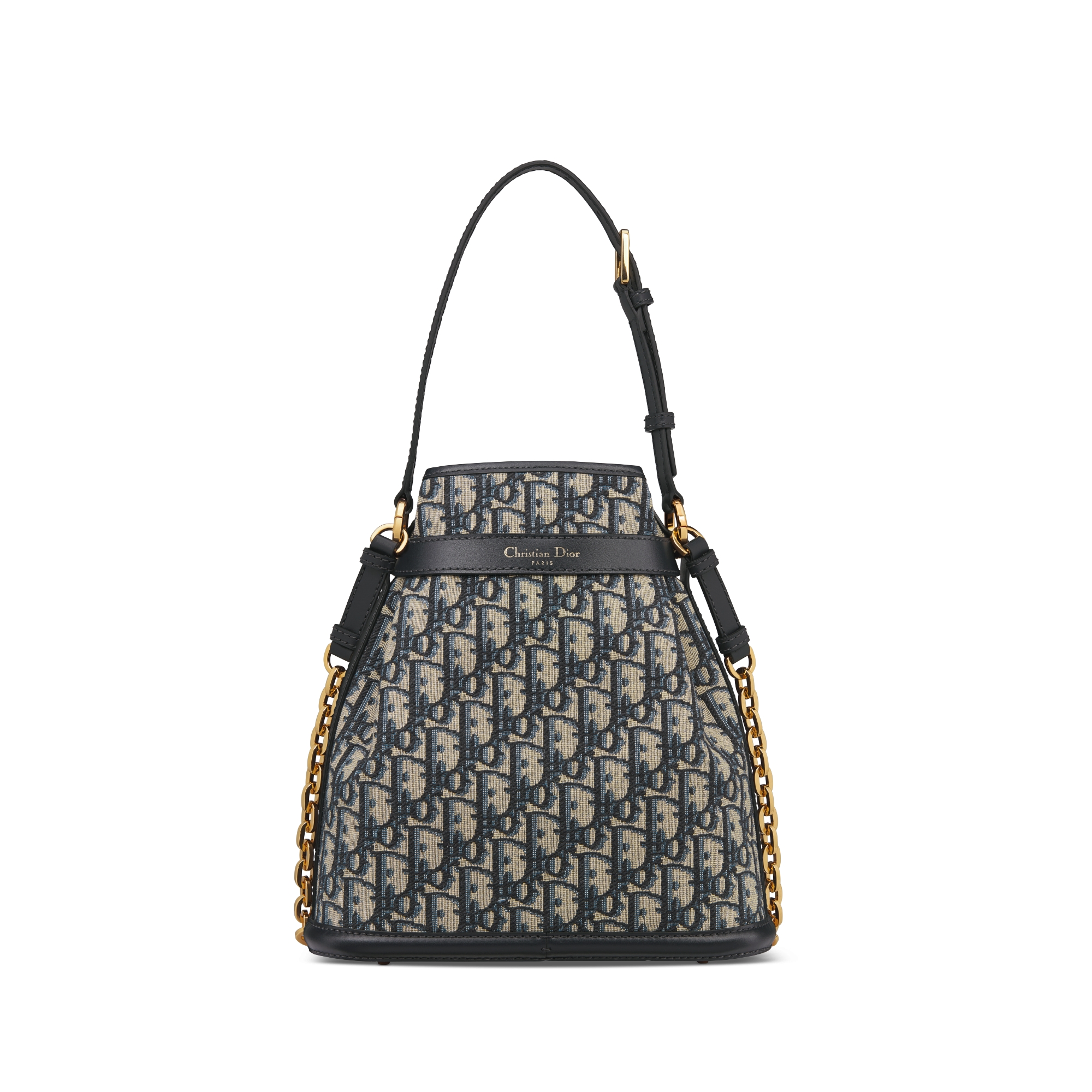 Mittelgroße C'est Dior Tasche Dior Oblique Jacquard in Blau E08