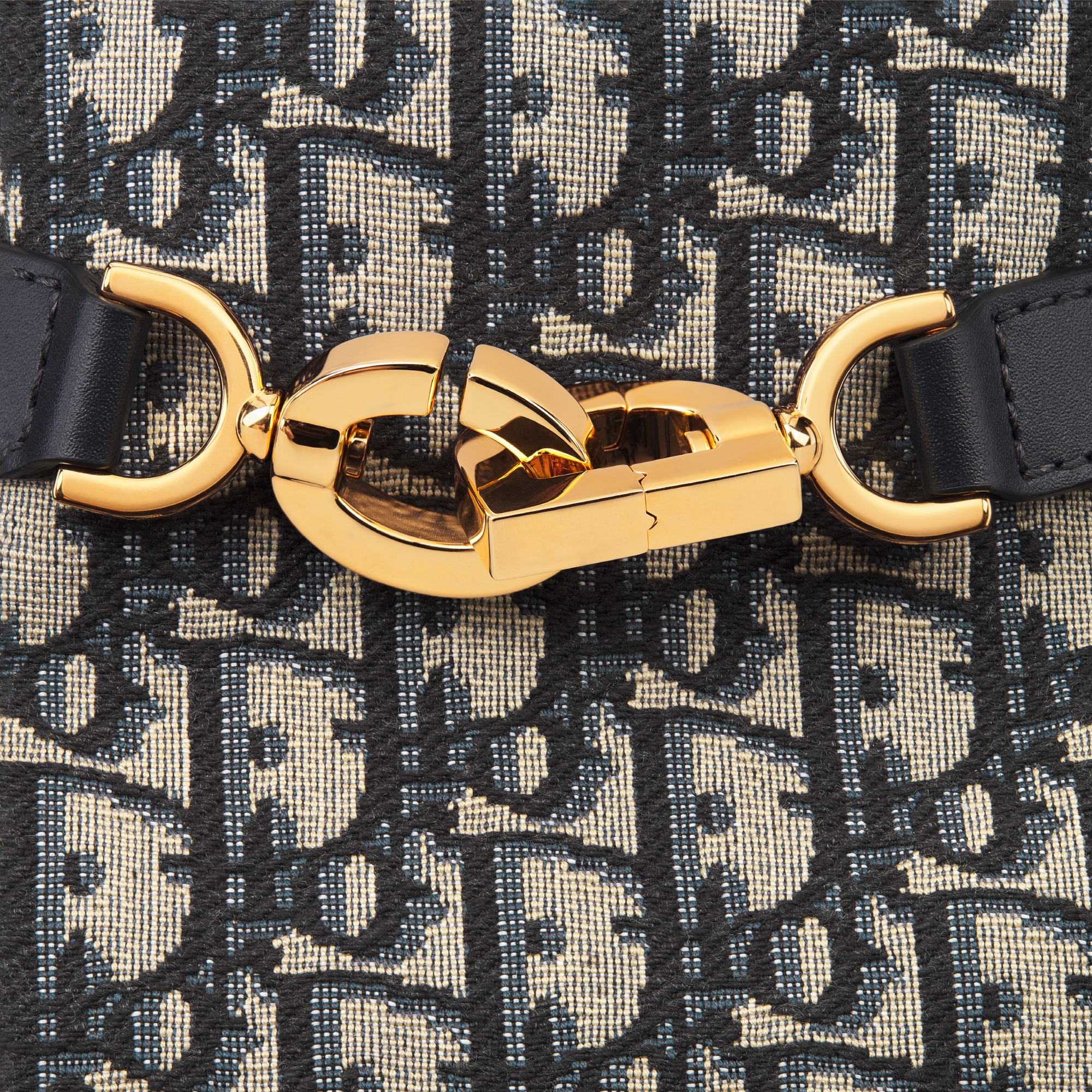 Mittelgroße C'est Dior Tasche Dior Oblique Jacquard in Blau E09