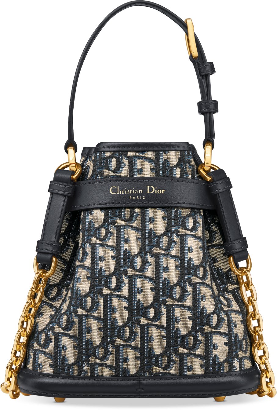 Small C est Dior Bag Blue Dior Oblique Jacquard DIOR