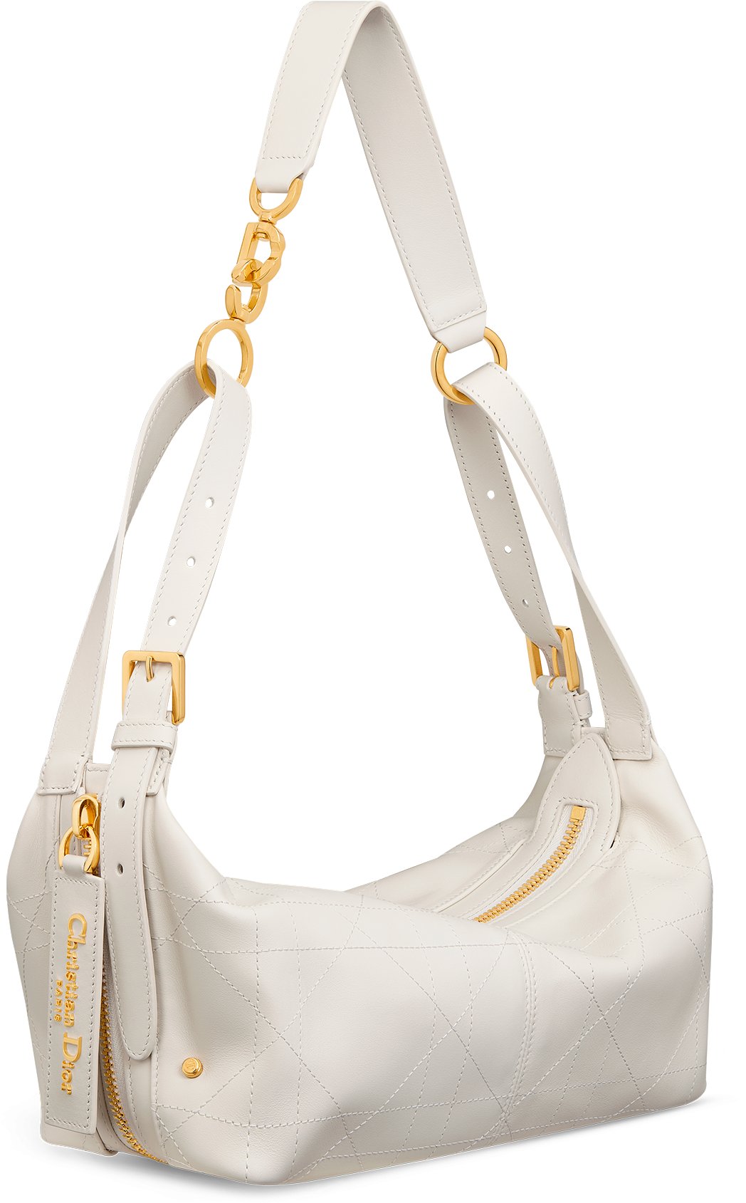 Small D-Journey Bag in Vintage Smooth Calfskin Three quarter closed view Three quarter closed view