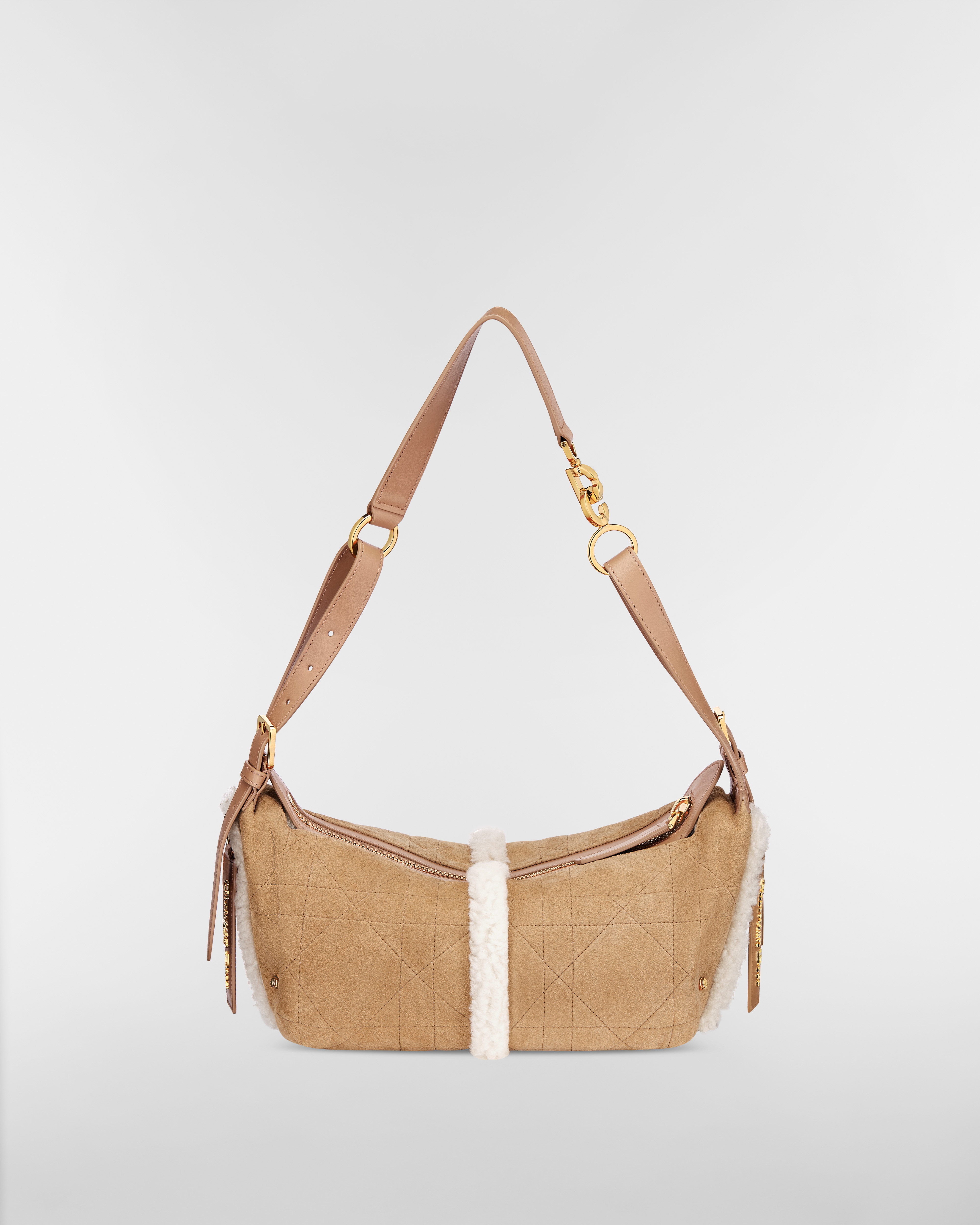 Kleine DiorAlps D-Journey Tasche aus Lammveloursleder