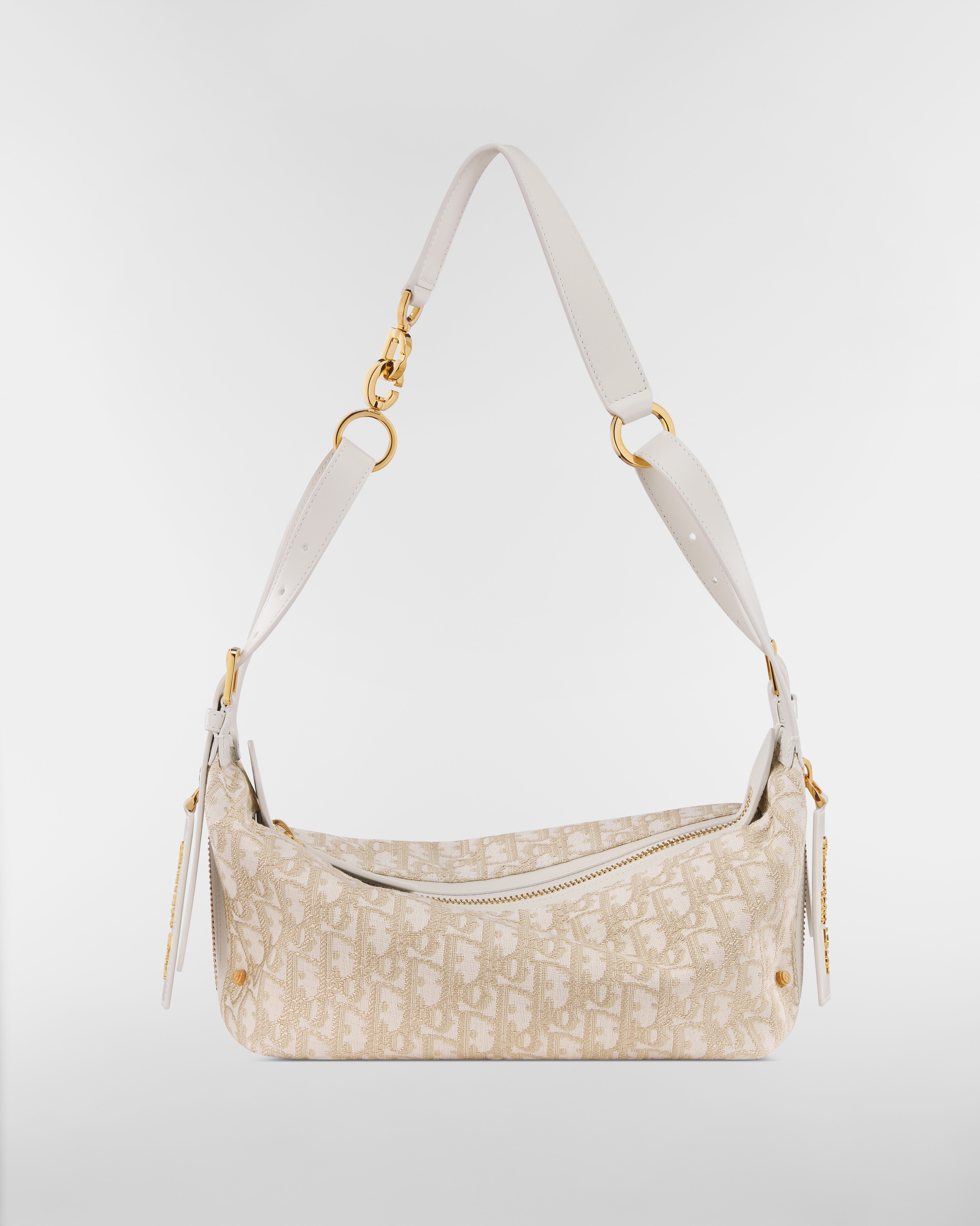 Small D-Journey Bag Gold-Tone Dior Oblique Jacquard E01