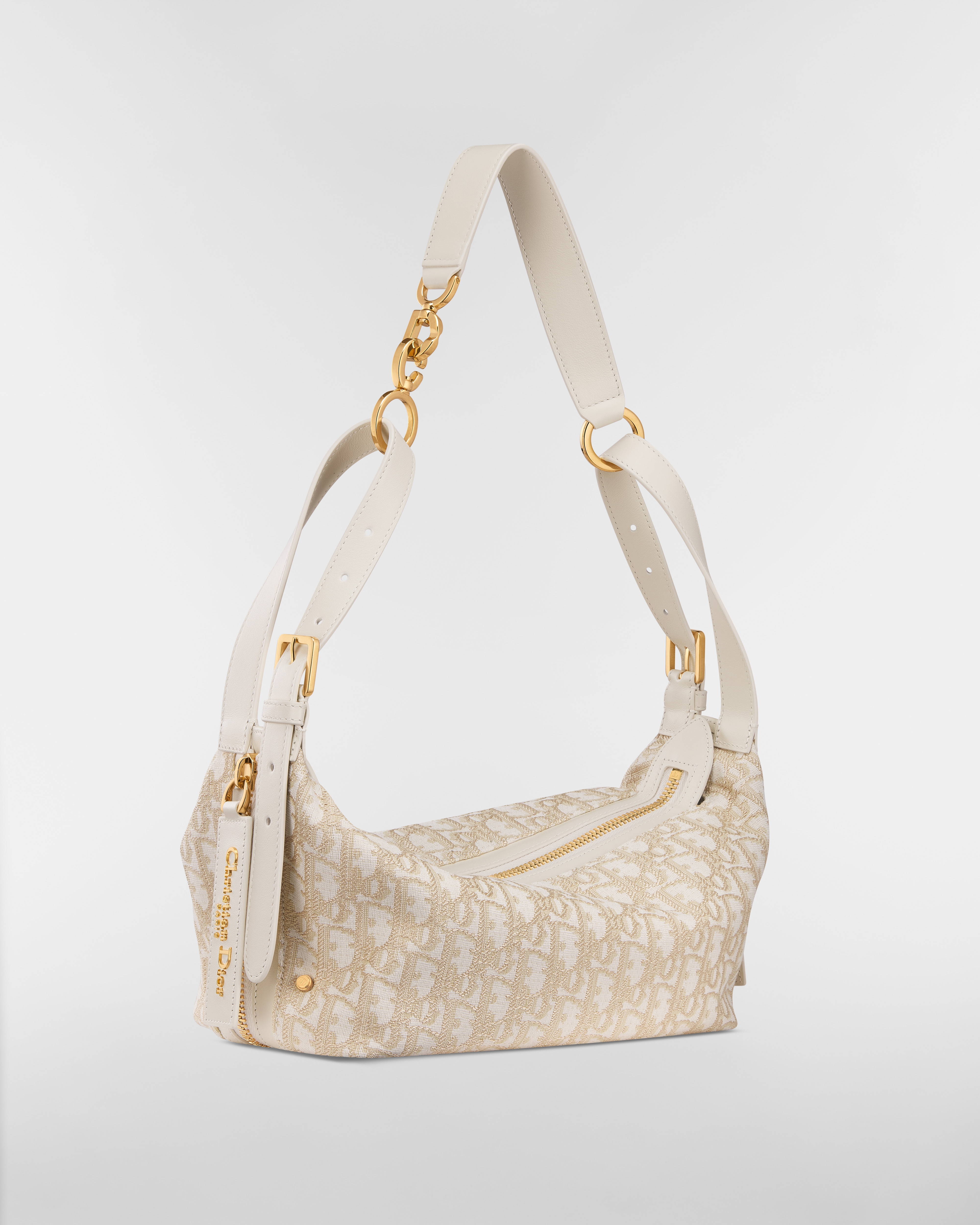 Small D-Journey Bag Gold-Tone Dior Oblique Jacquard E03