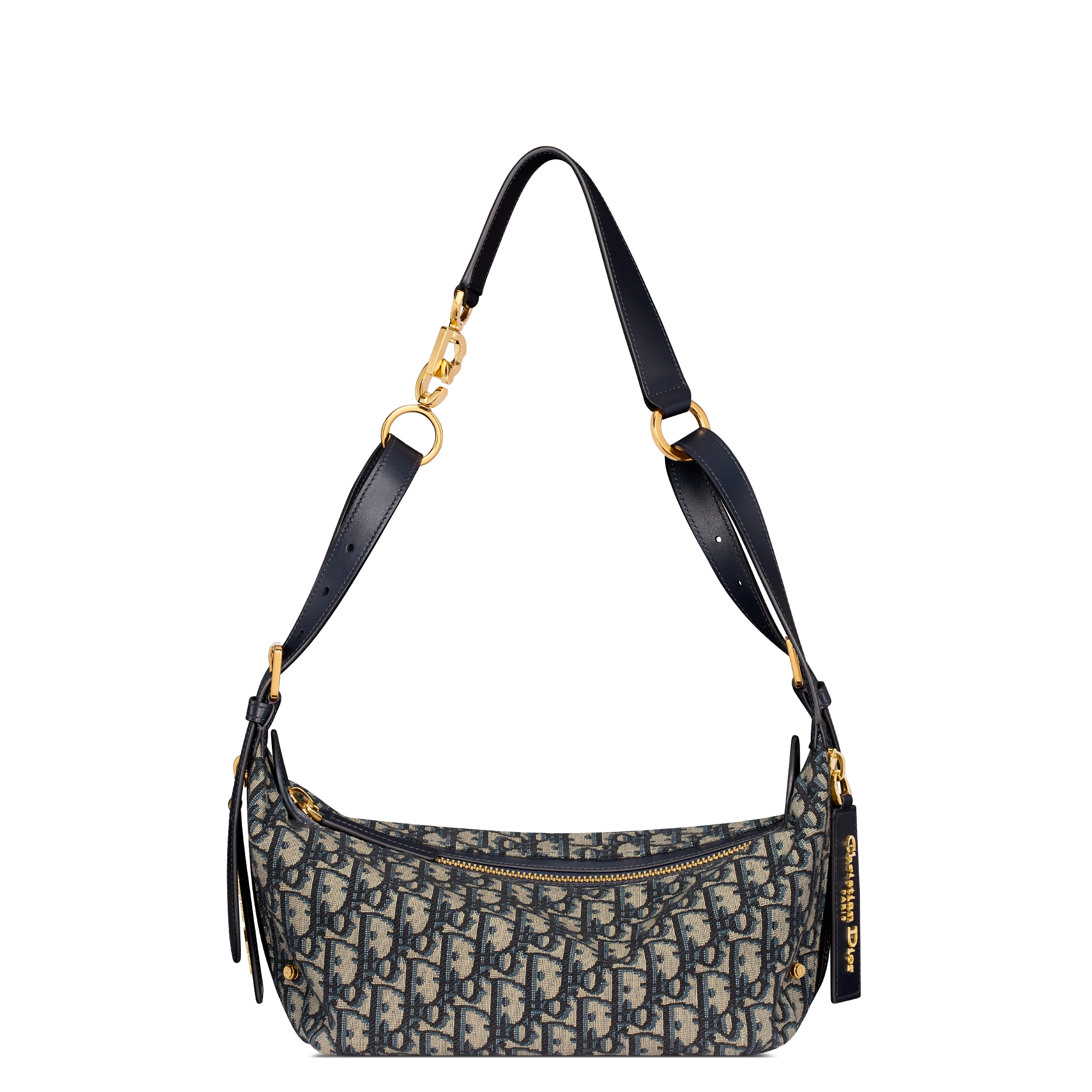 Small D-Journey Bag Blue Dior Oblique Jacquard E01