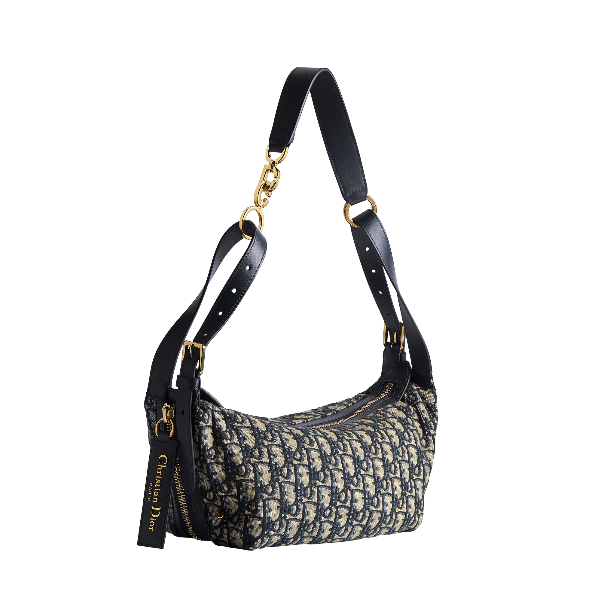 Small D-Journey Bag Blue Dior Oblique Jacquard E03