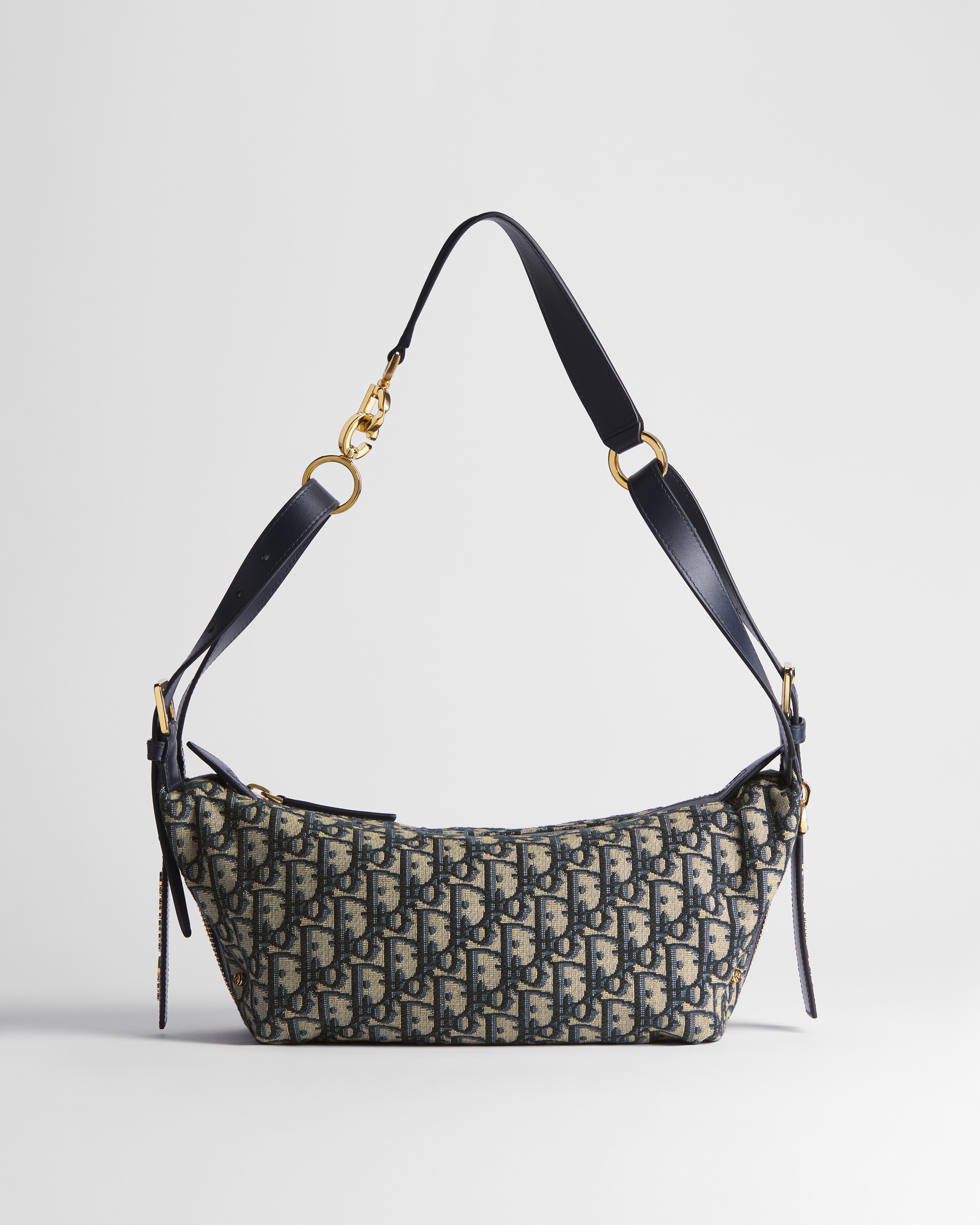 Kleine D-Journey Tasche Dior Oblique Jacquard in Blau E01