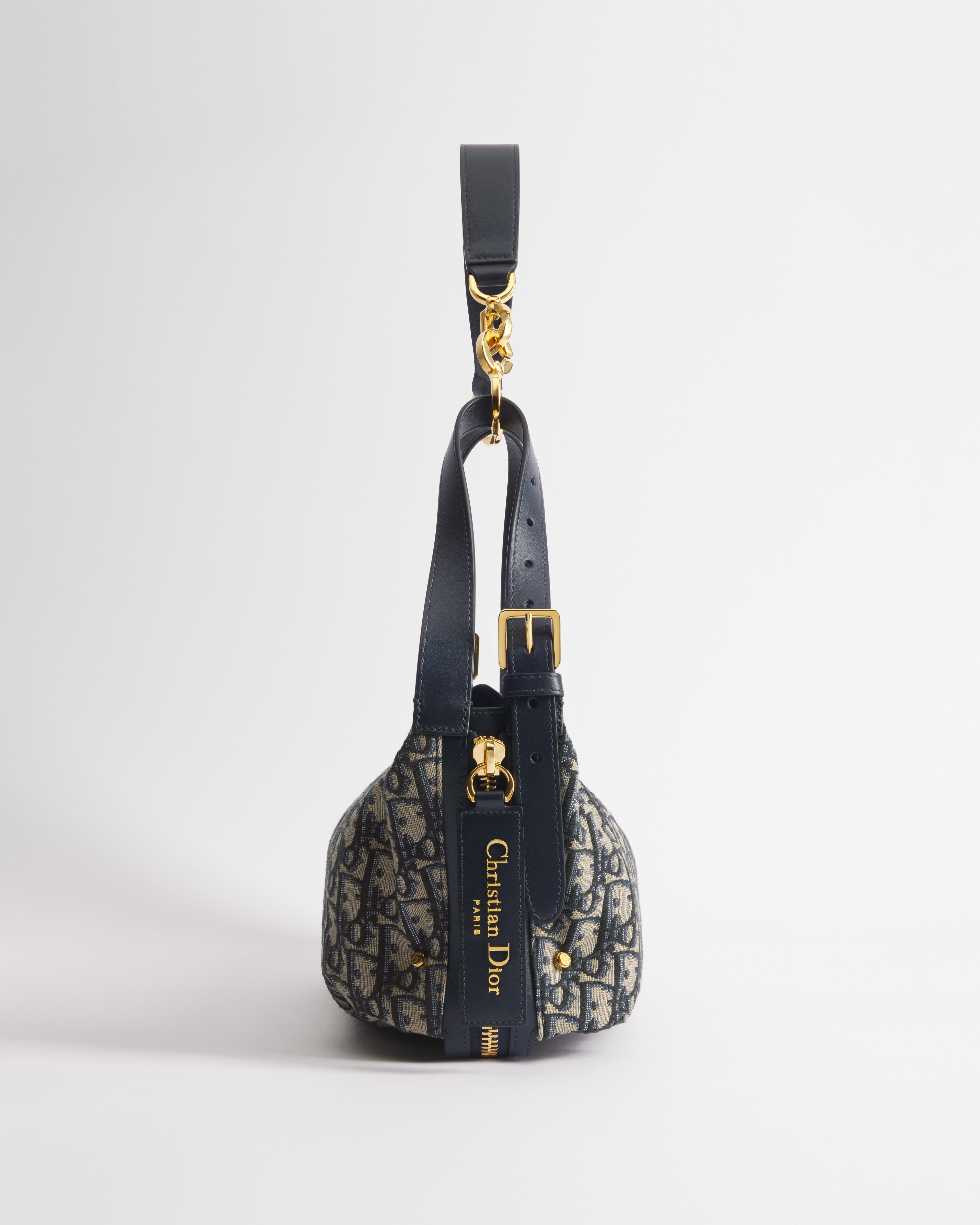 Small D-Journey Bag Blue Dior Oblique Jacquard E02