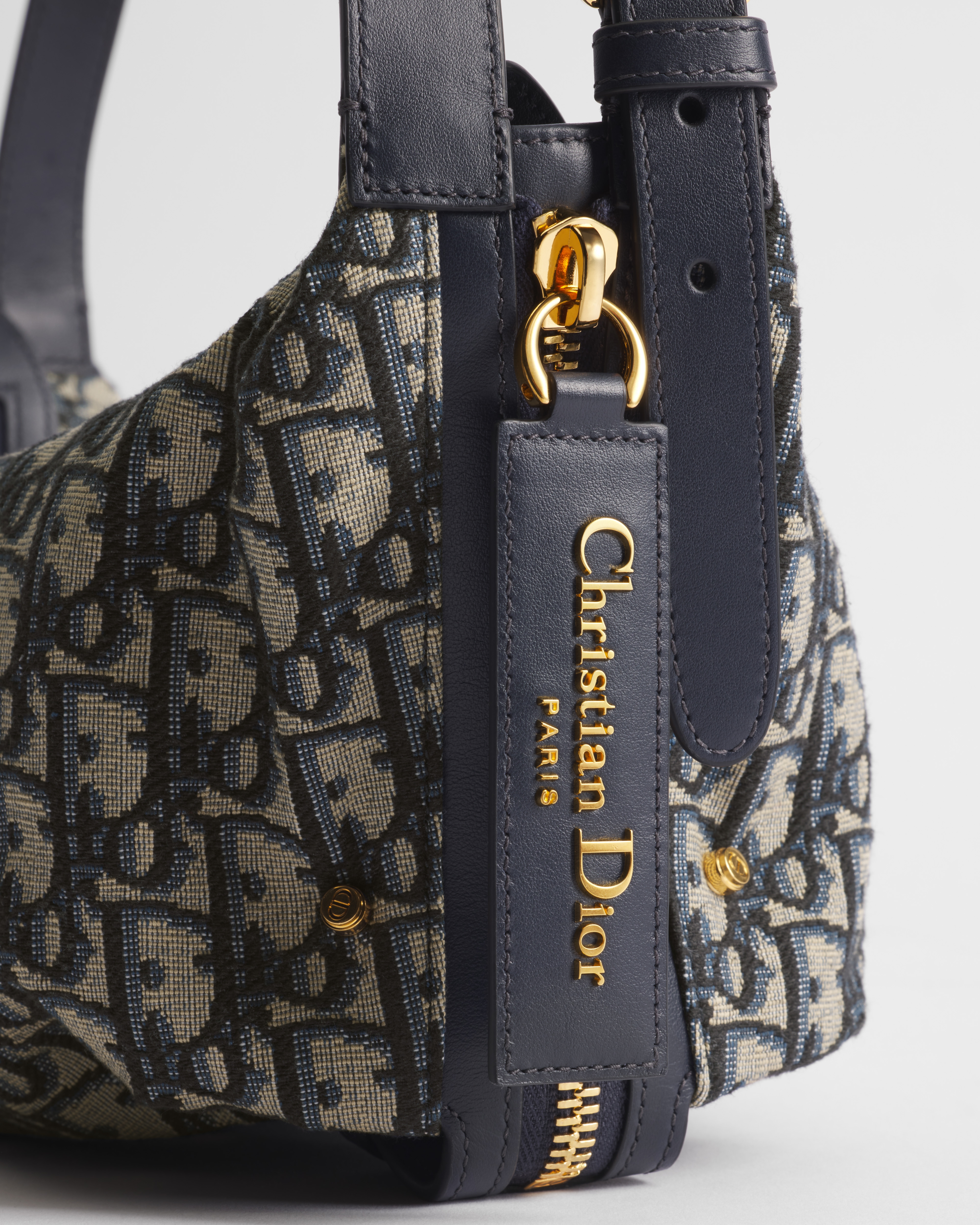 Small D-Journey Bag Blue Dior Oblique Jacquard E10