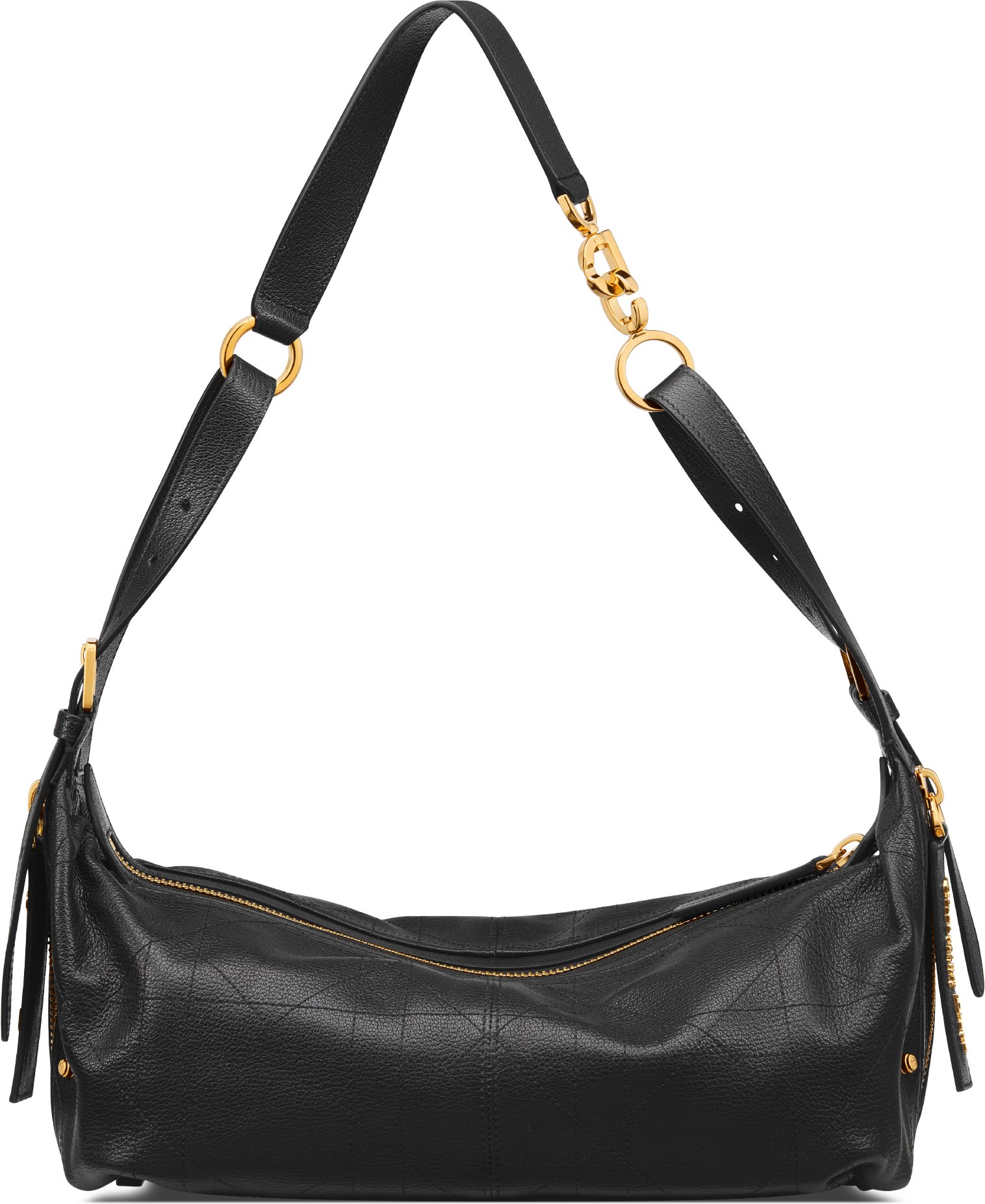 Medium D-Journey Bag in Shiny Goatskin Back view